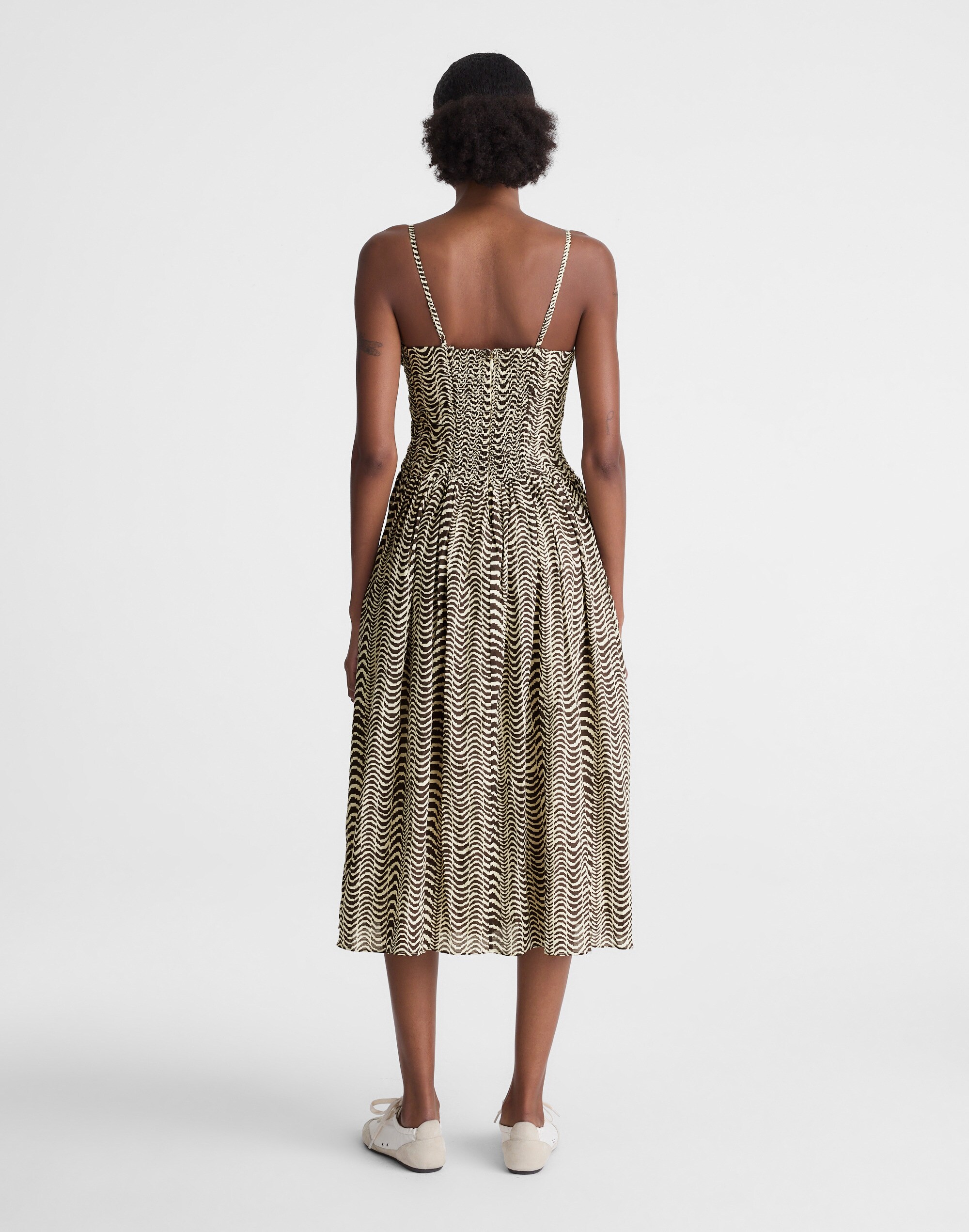 Ruched Sweetheart Midi Dress