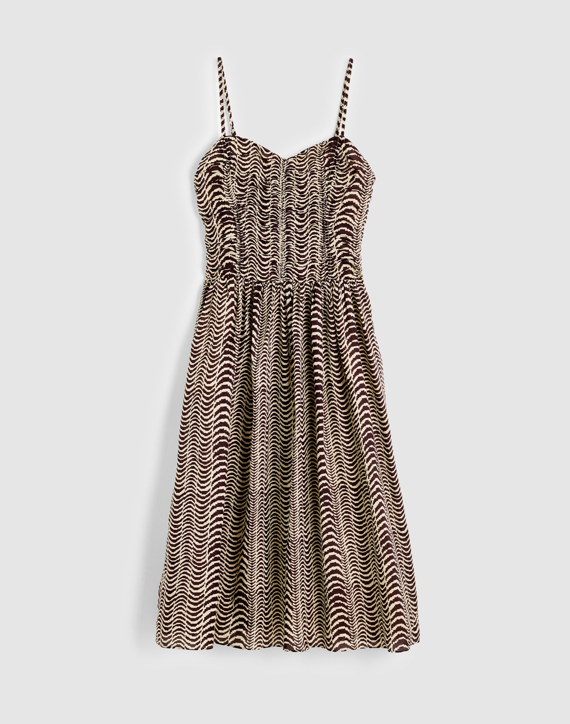 Ruched Sweetheart Midi Dress