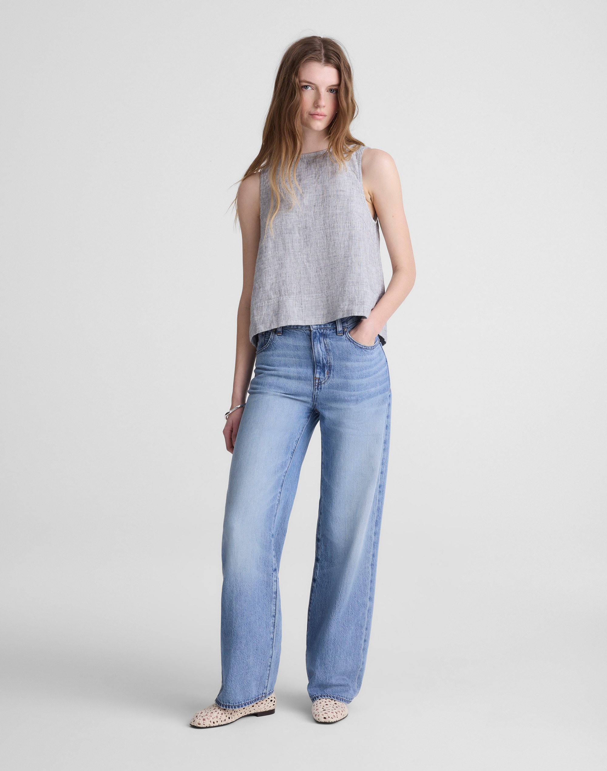 Shell Top in 100% Linen