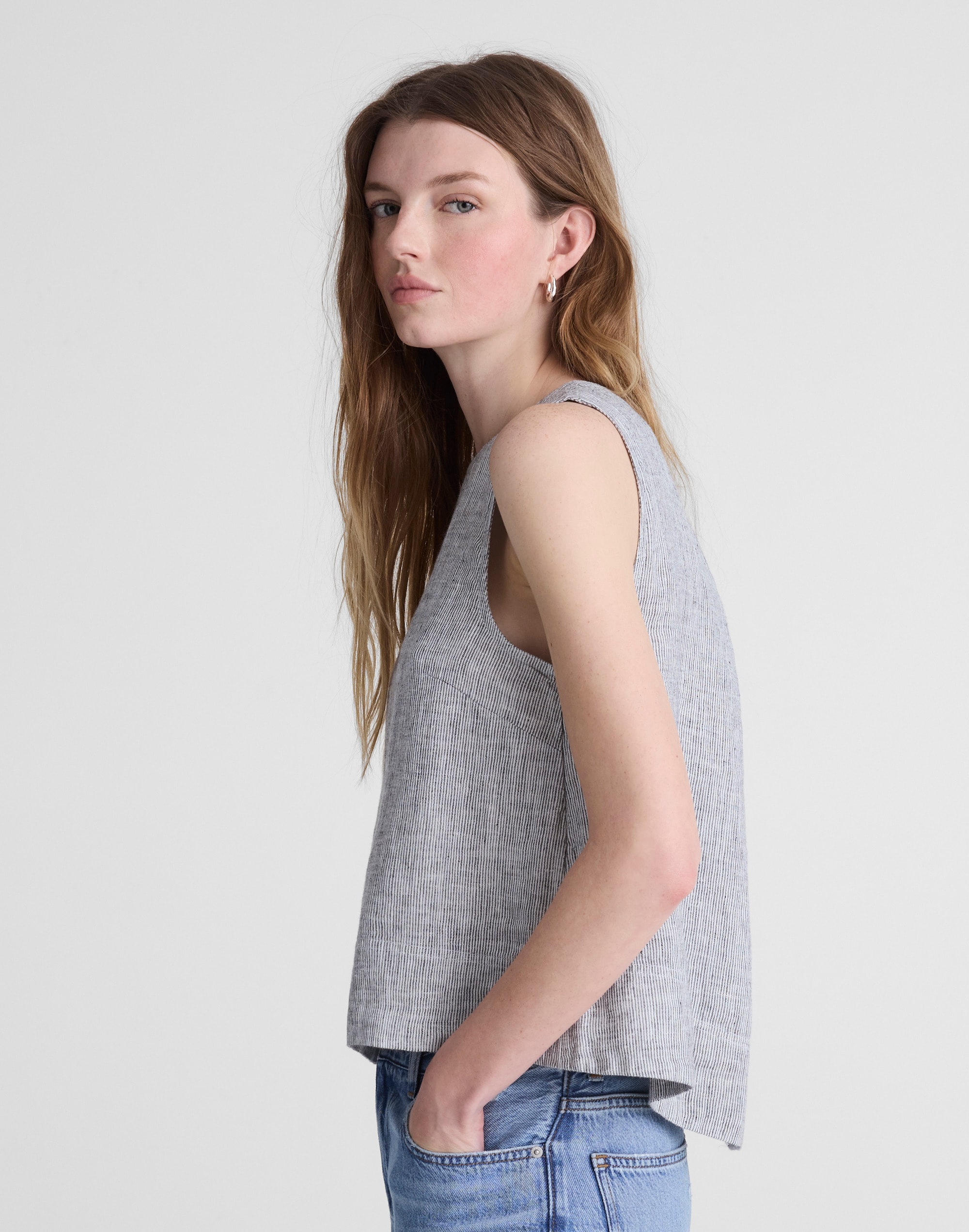 Shell Top in 100% Linen