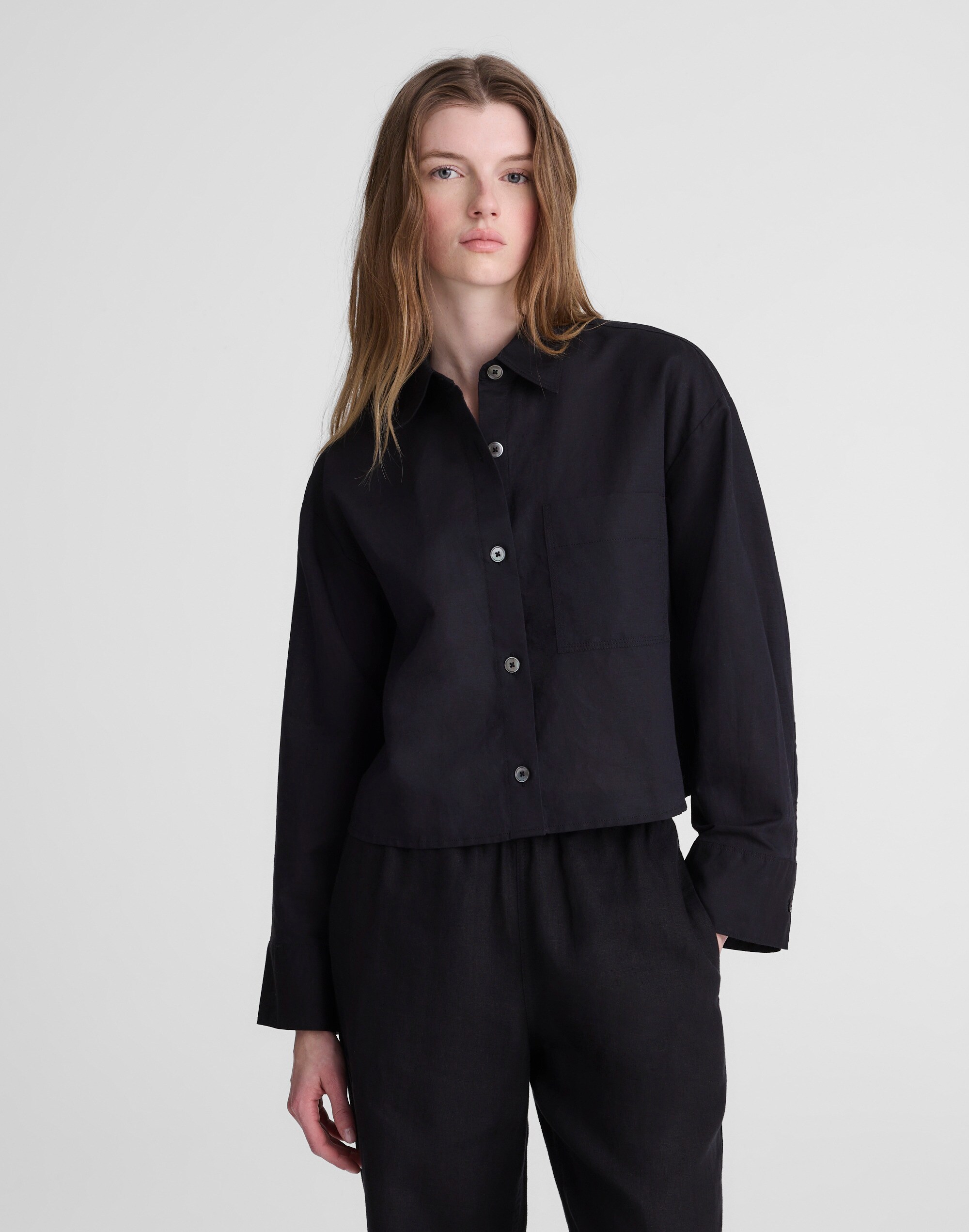 Straight-Hem Shirt