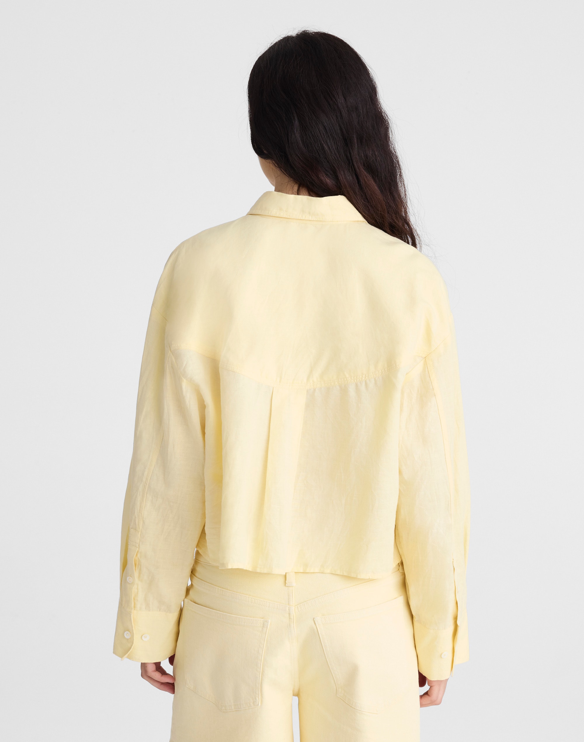 Straight-Hem Shirt in Linen