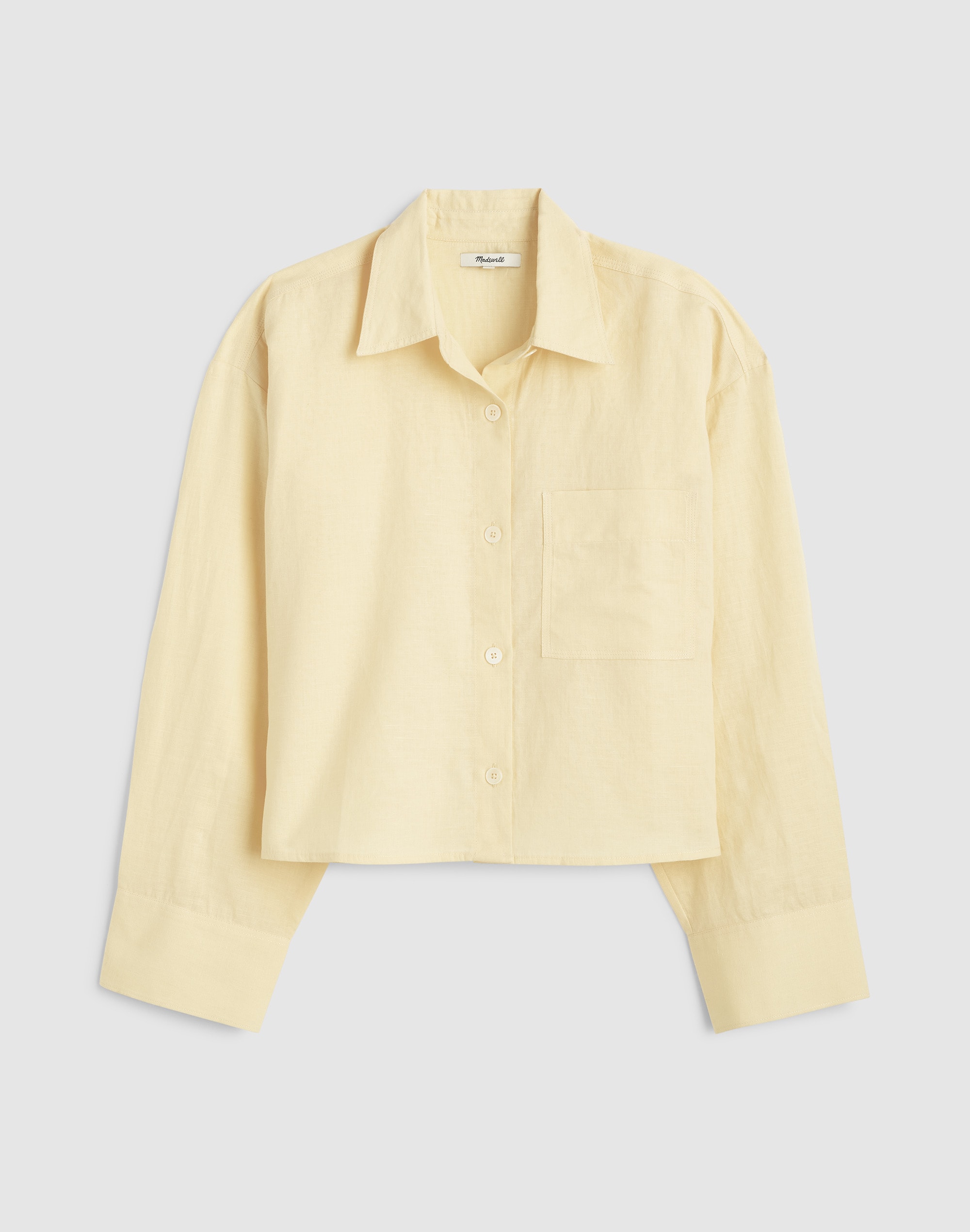Straight-Hem Shirt in Linen