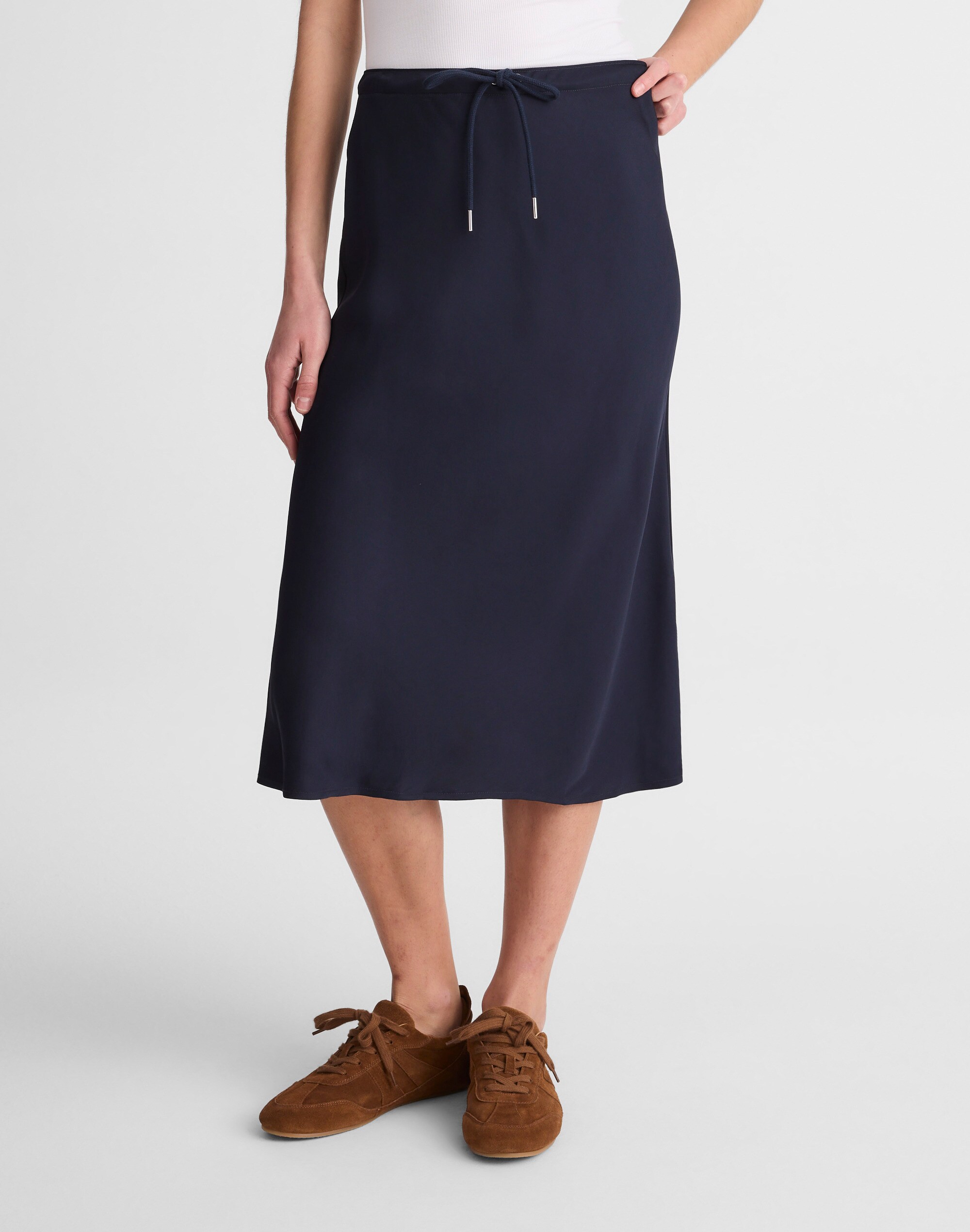 Drawstring Midi Skirt