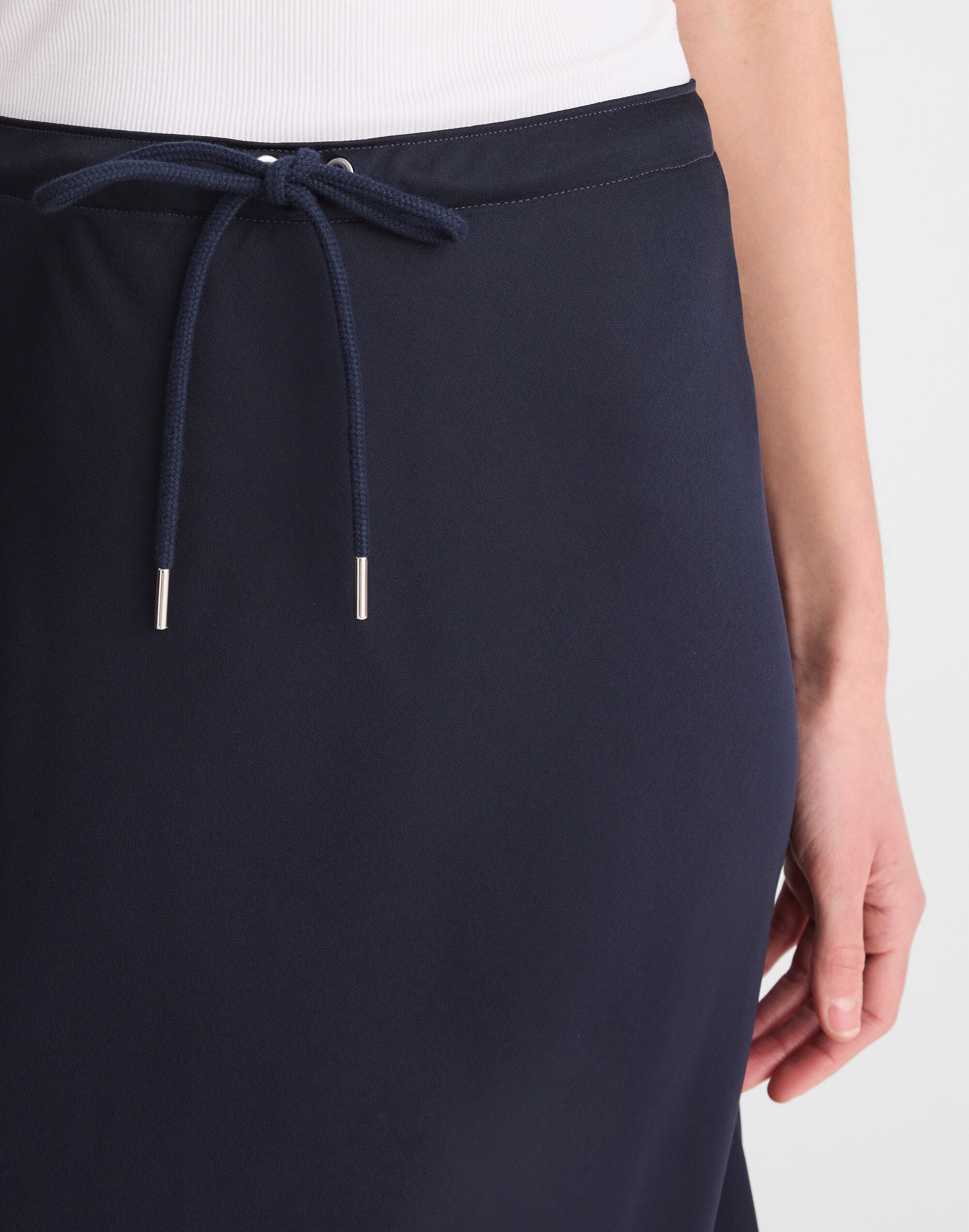 Drawstring Midi Skirt