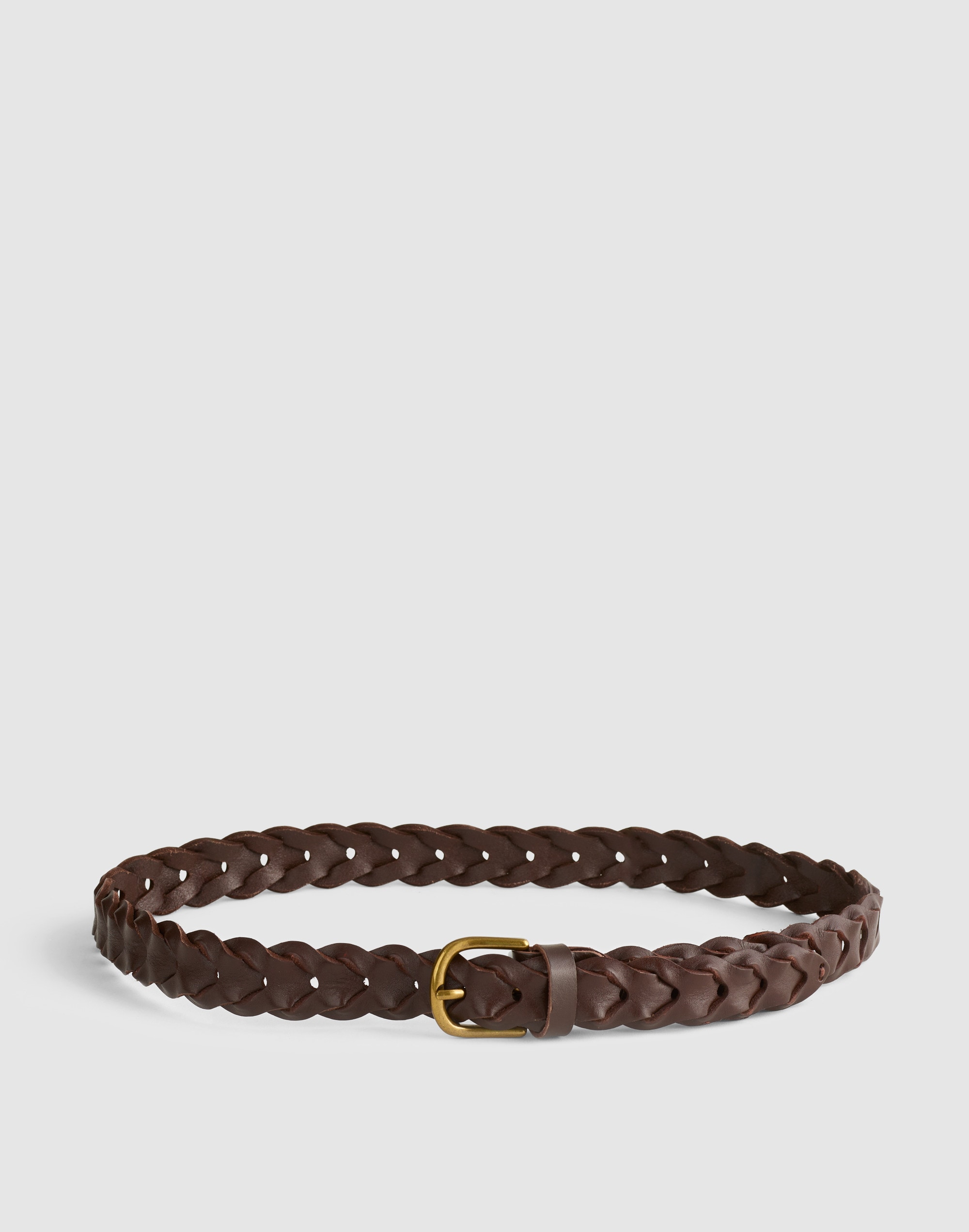 Madewell Linked Leather Belt In Brown