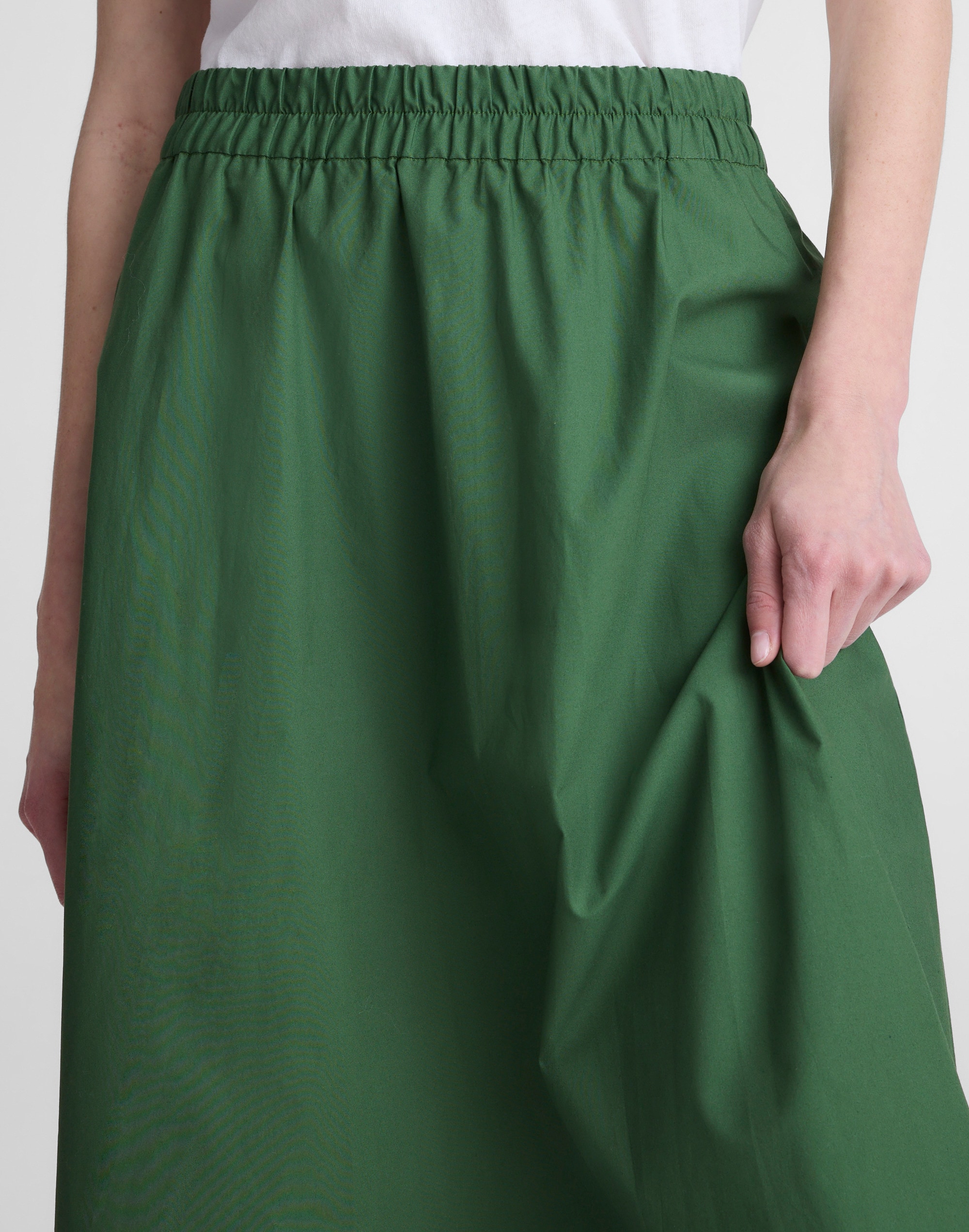 A-Line Midi Skirt in Poplin