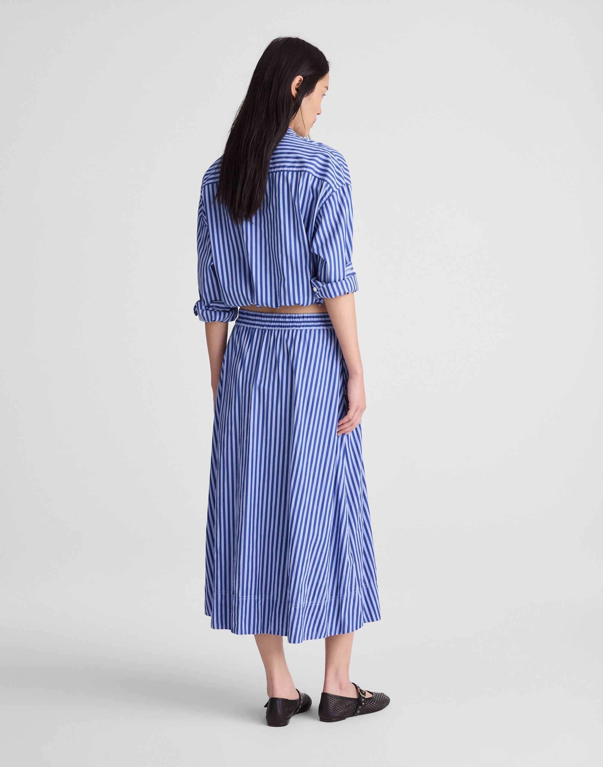 A-Line Midi Skirt in Poplin