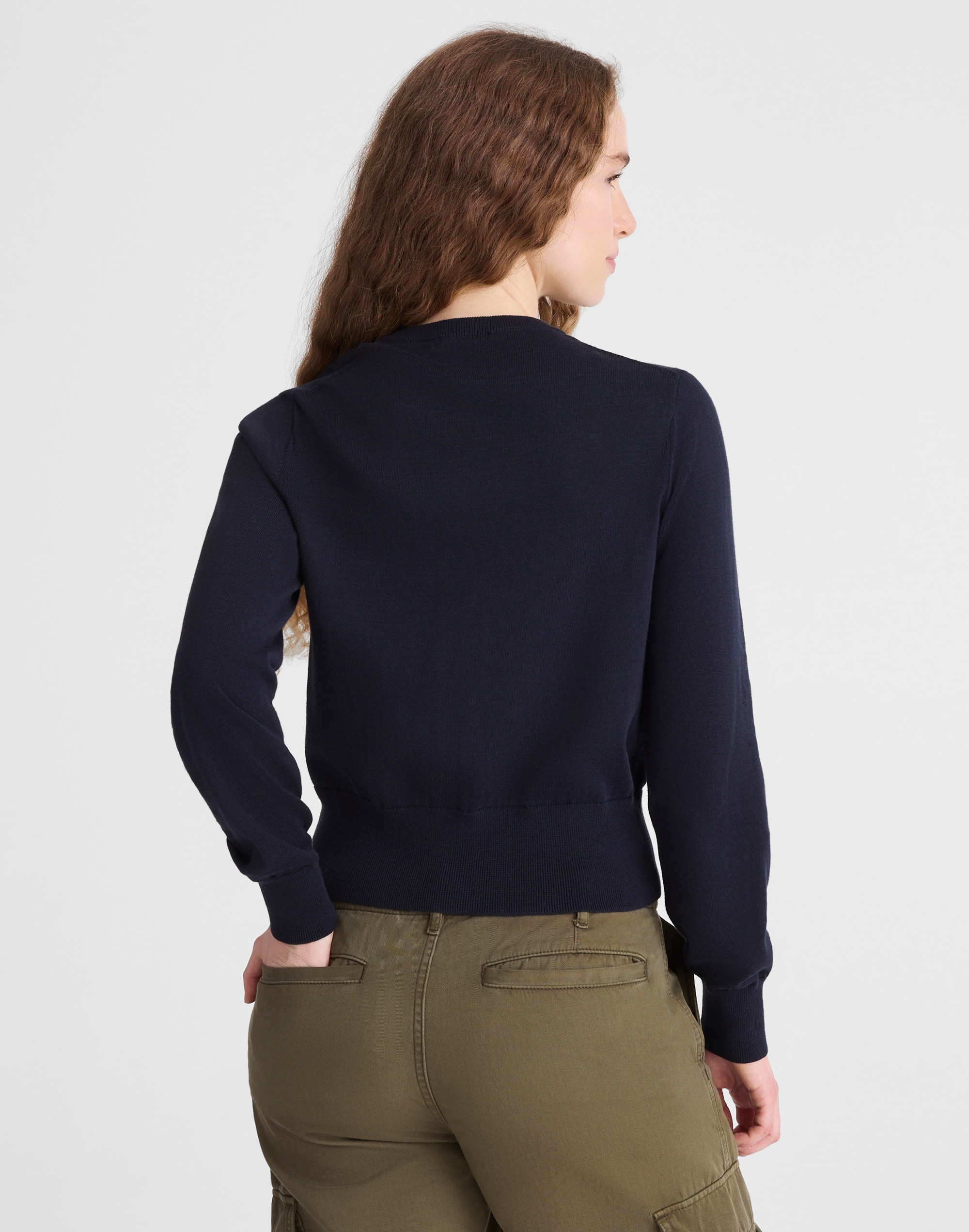 Button-Front Cardigan in 100% Cotton