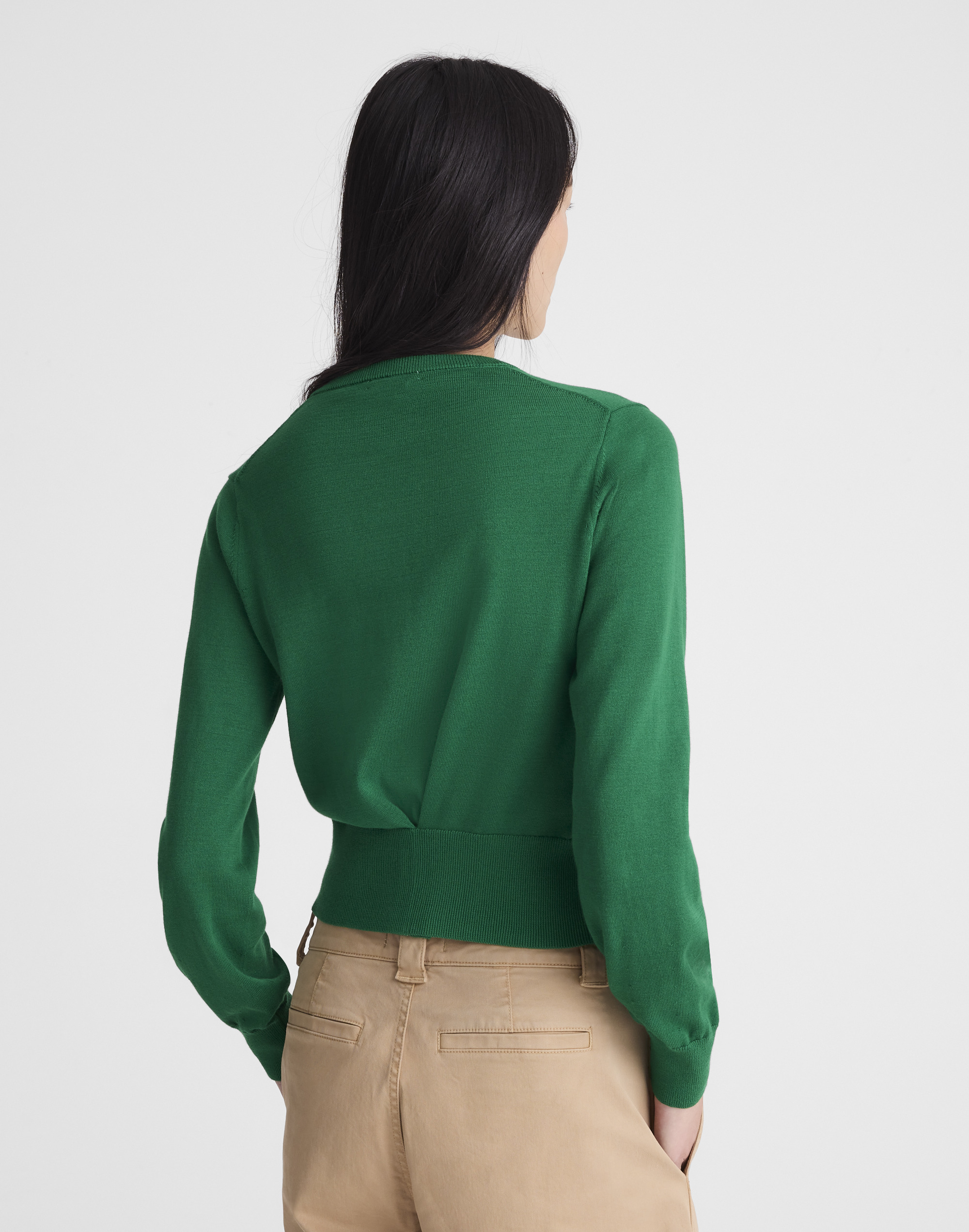 Button-Front Cardigan in 100% Cotton