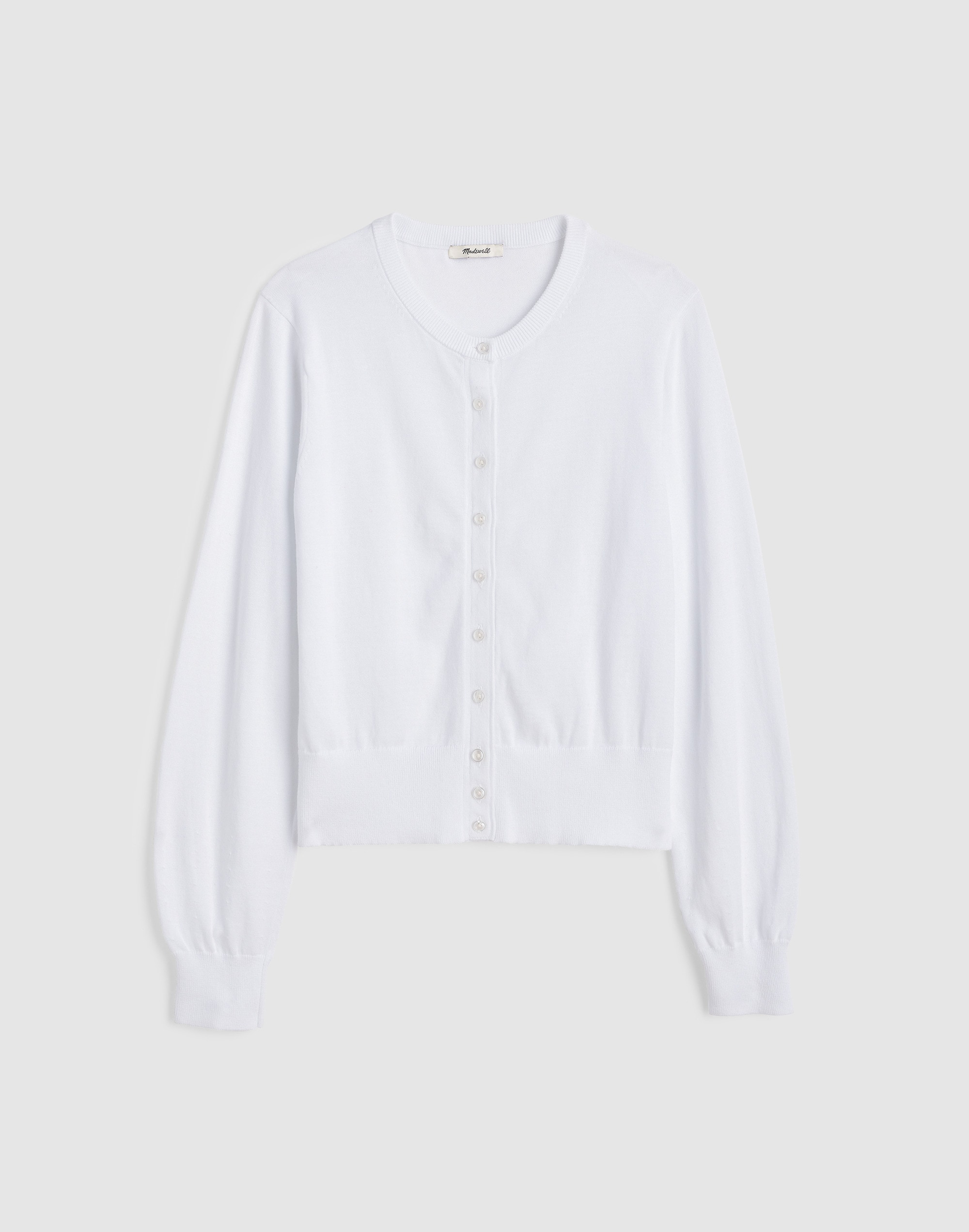 Button-Front Cardigan in 100% Cotton