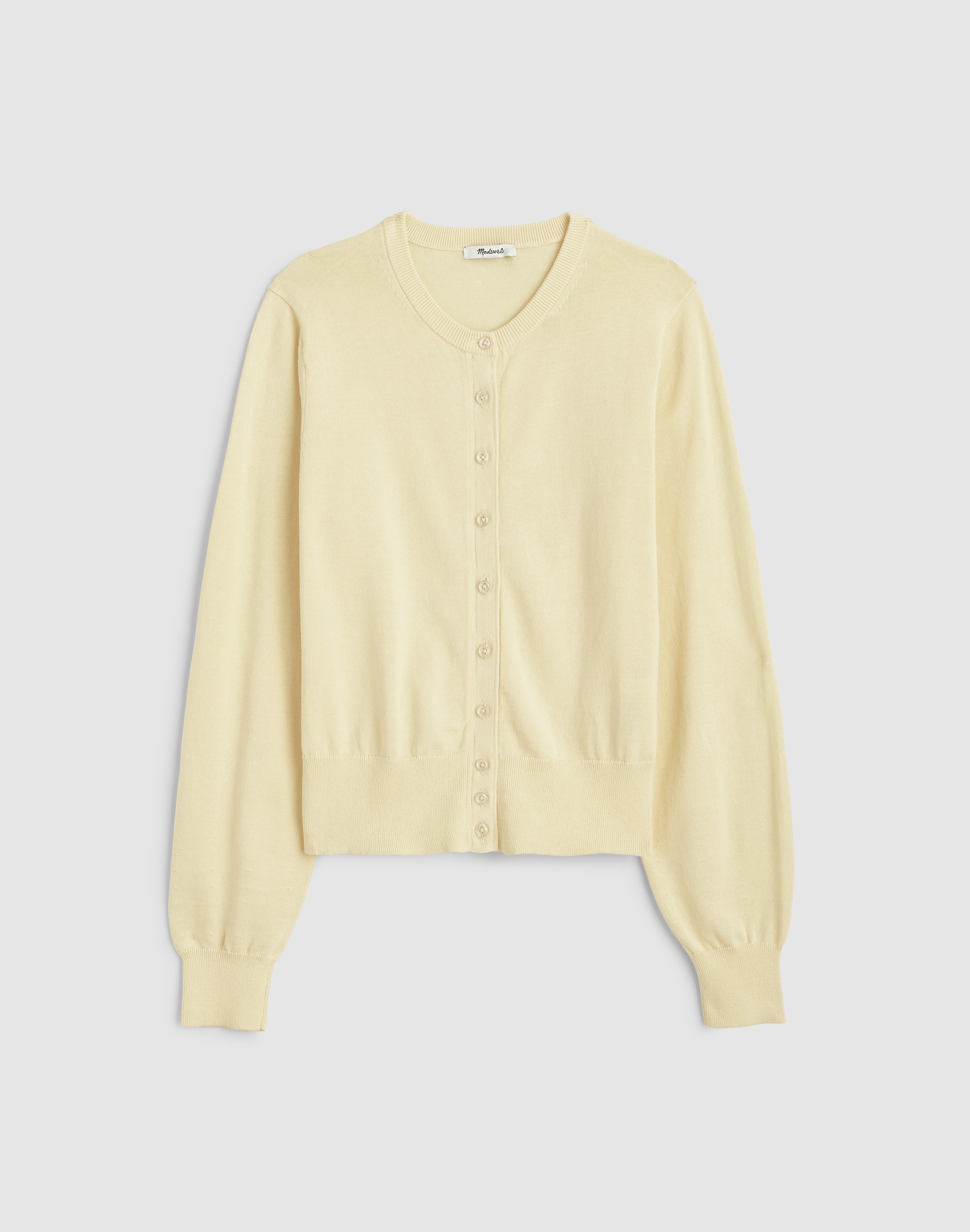 Button-Front Cardigan in 100% Cotton