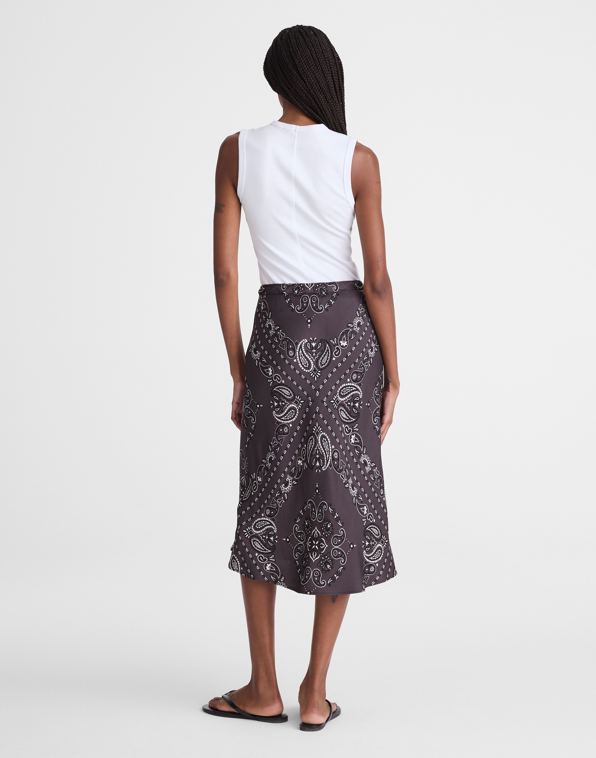 Drawstring Midi Skirt