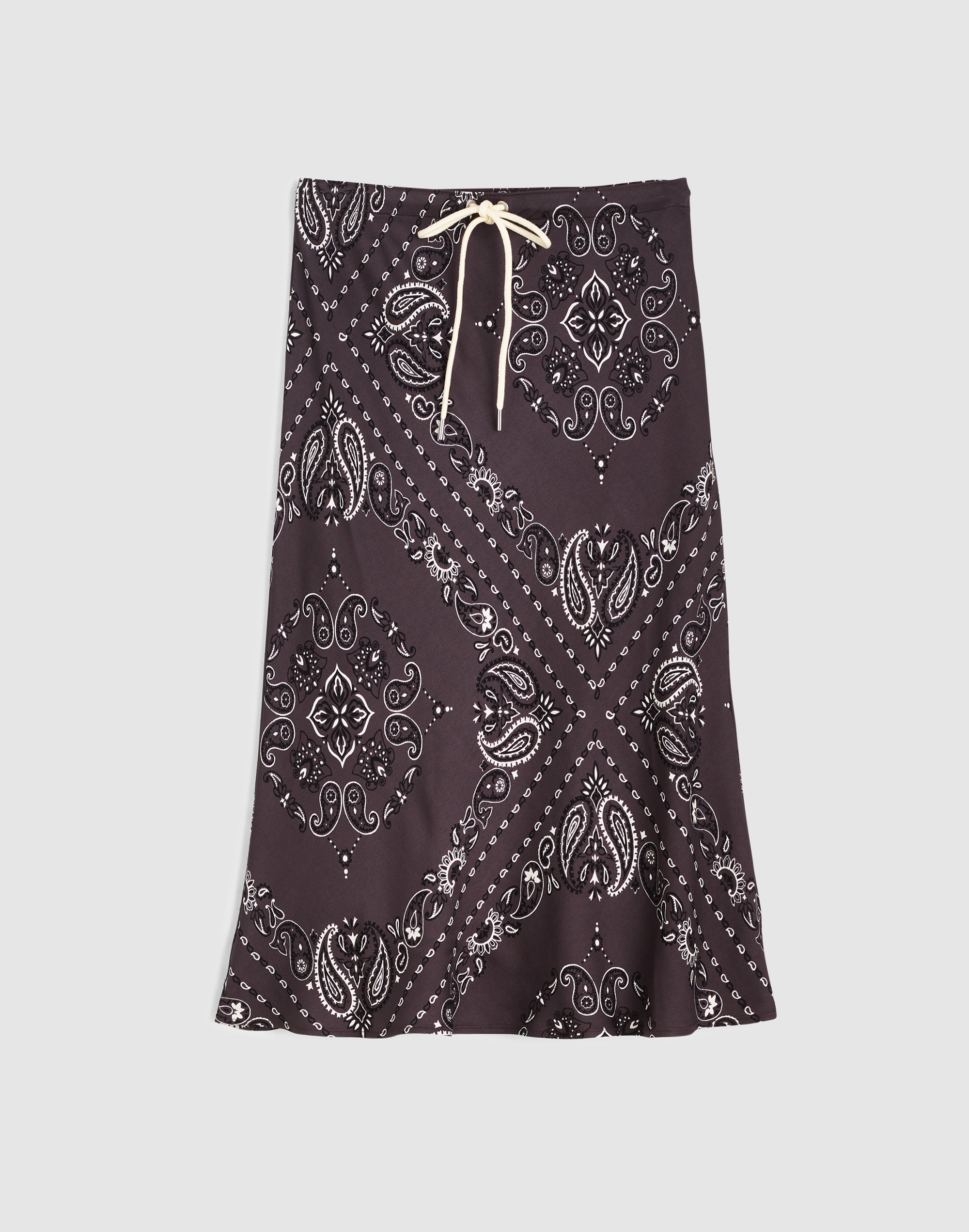 Drawstring Midi Skirt