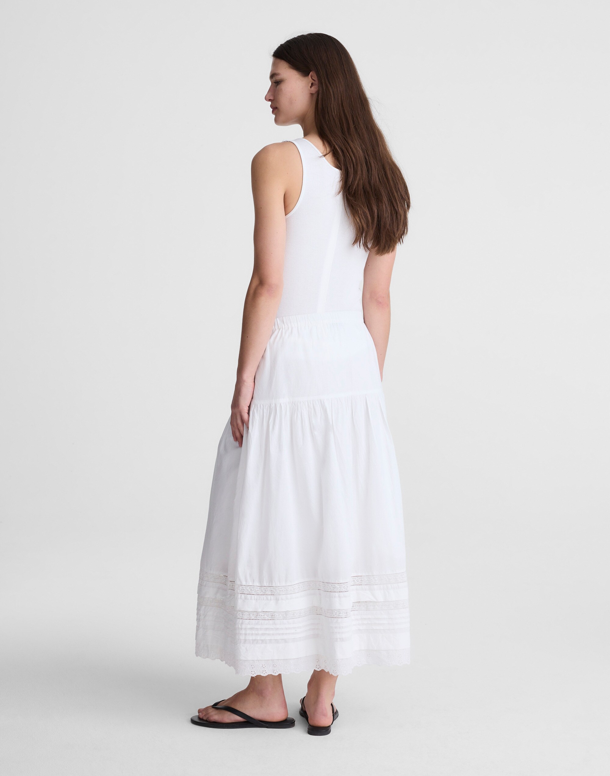 Pintucked Midi Skirt