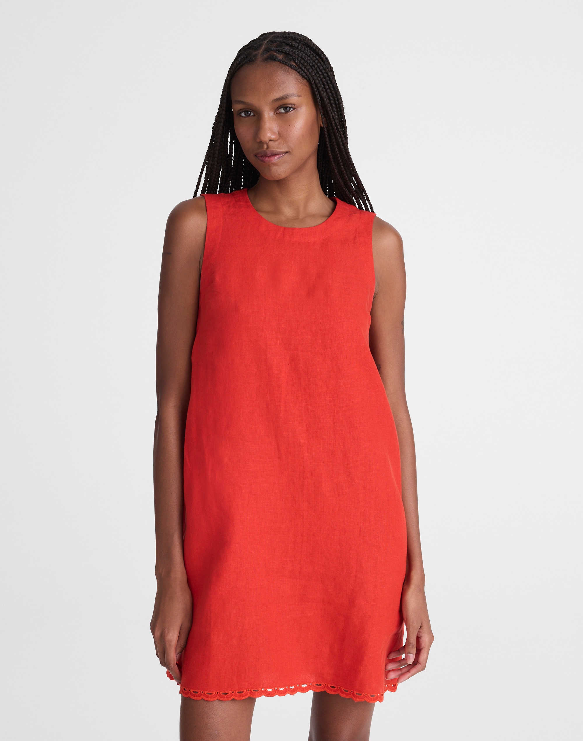 Mini Shift Dress in 100% Linen