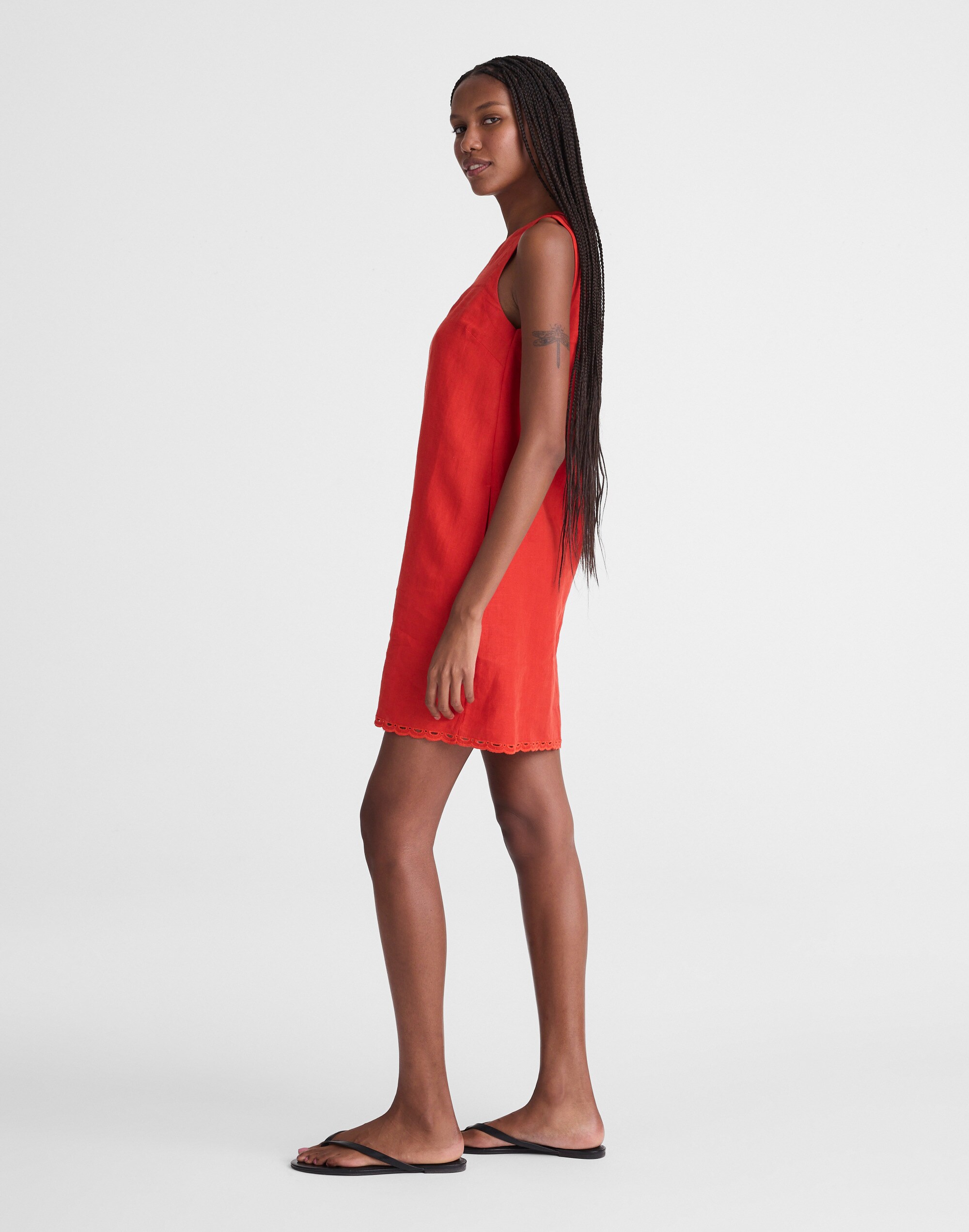 Mini Shift Dress in 100% Linen