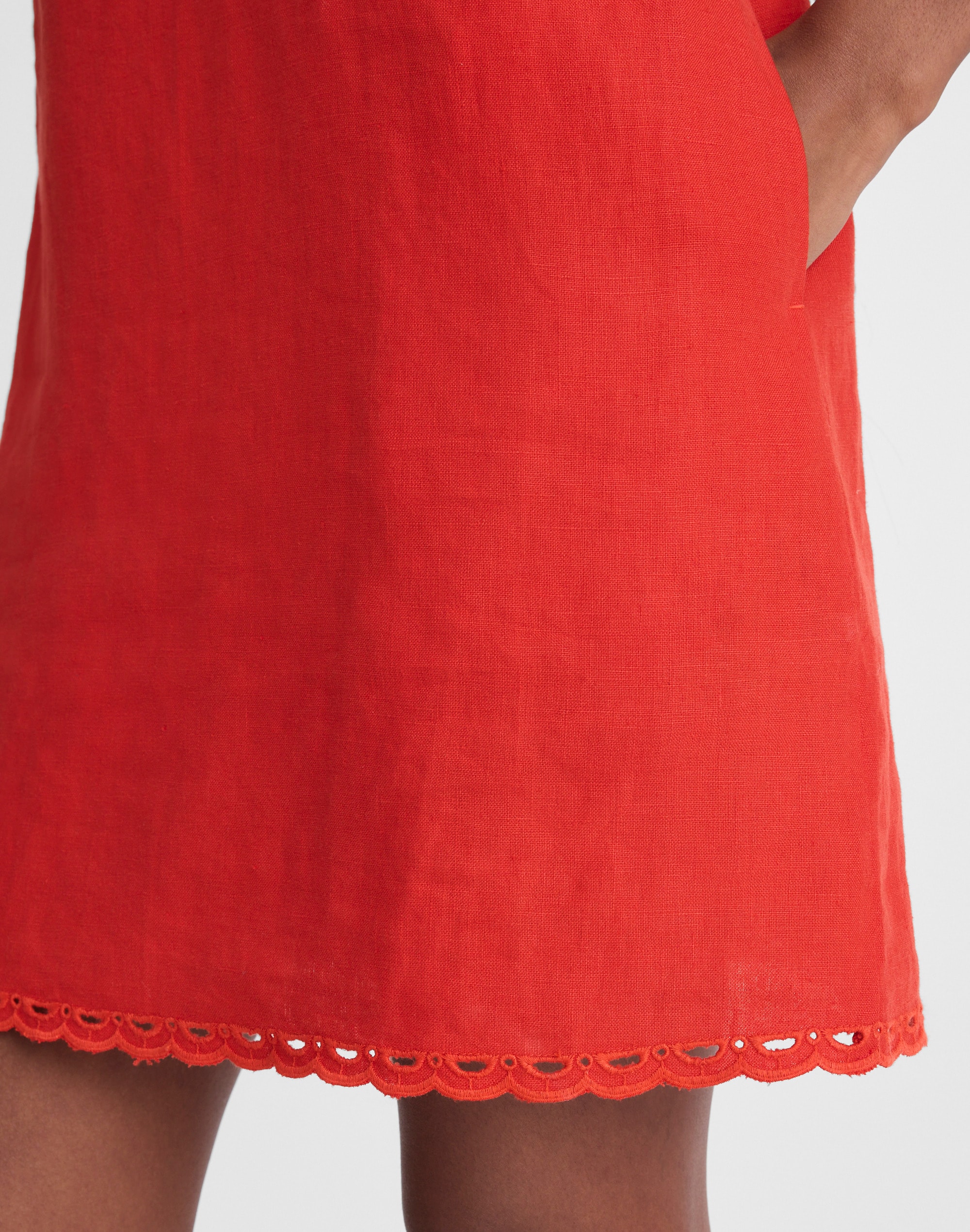 Mini Shift Dress in 100% Linen