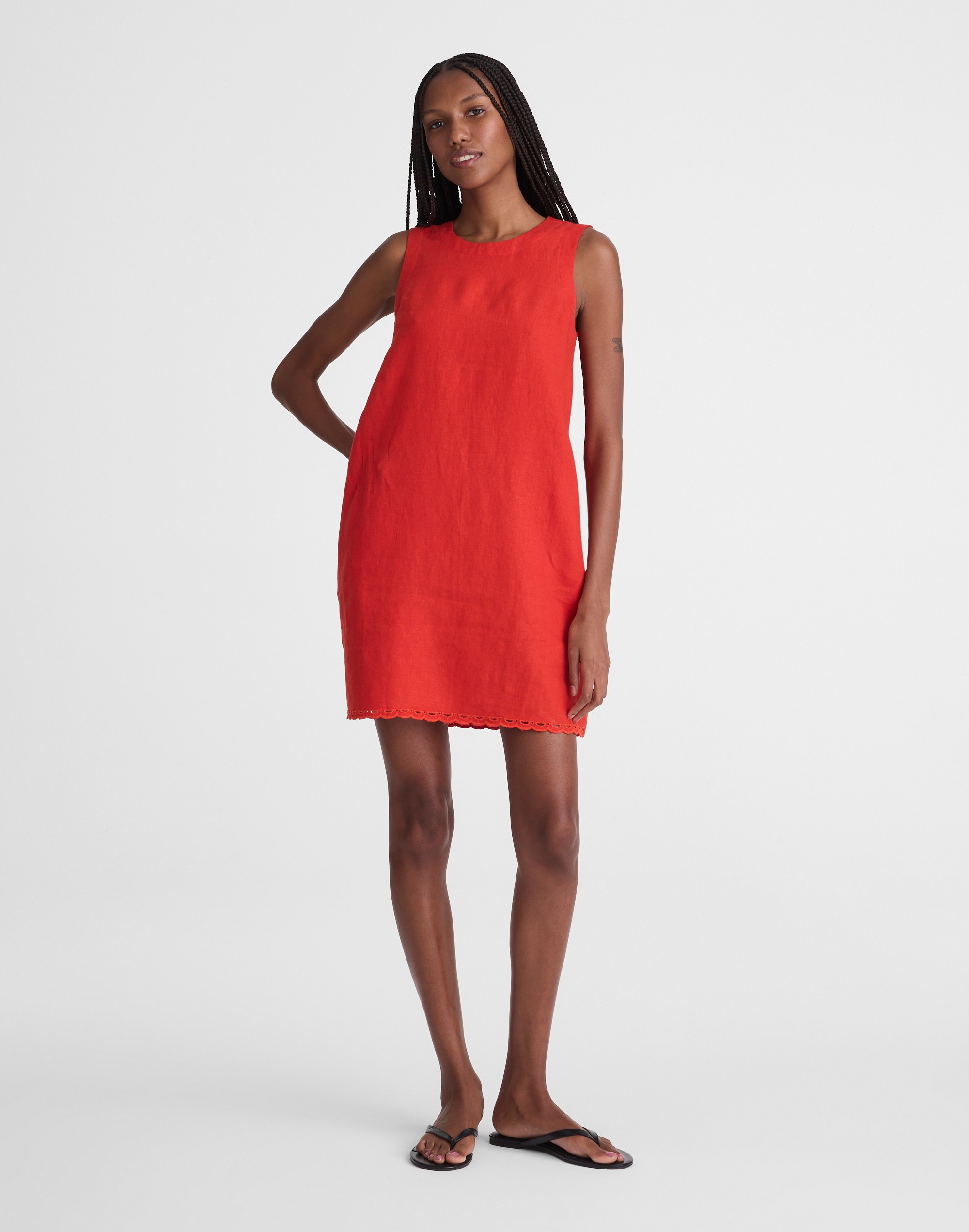 Mini Shift Dress in 100% Linen