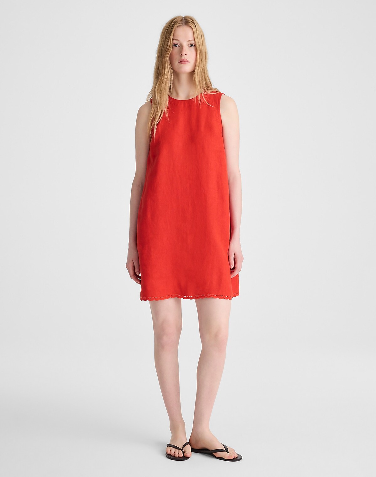 Mini Shift Dress in 100% Linen