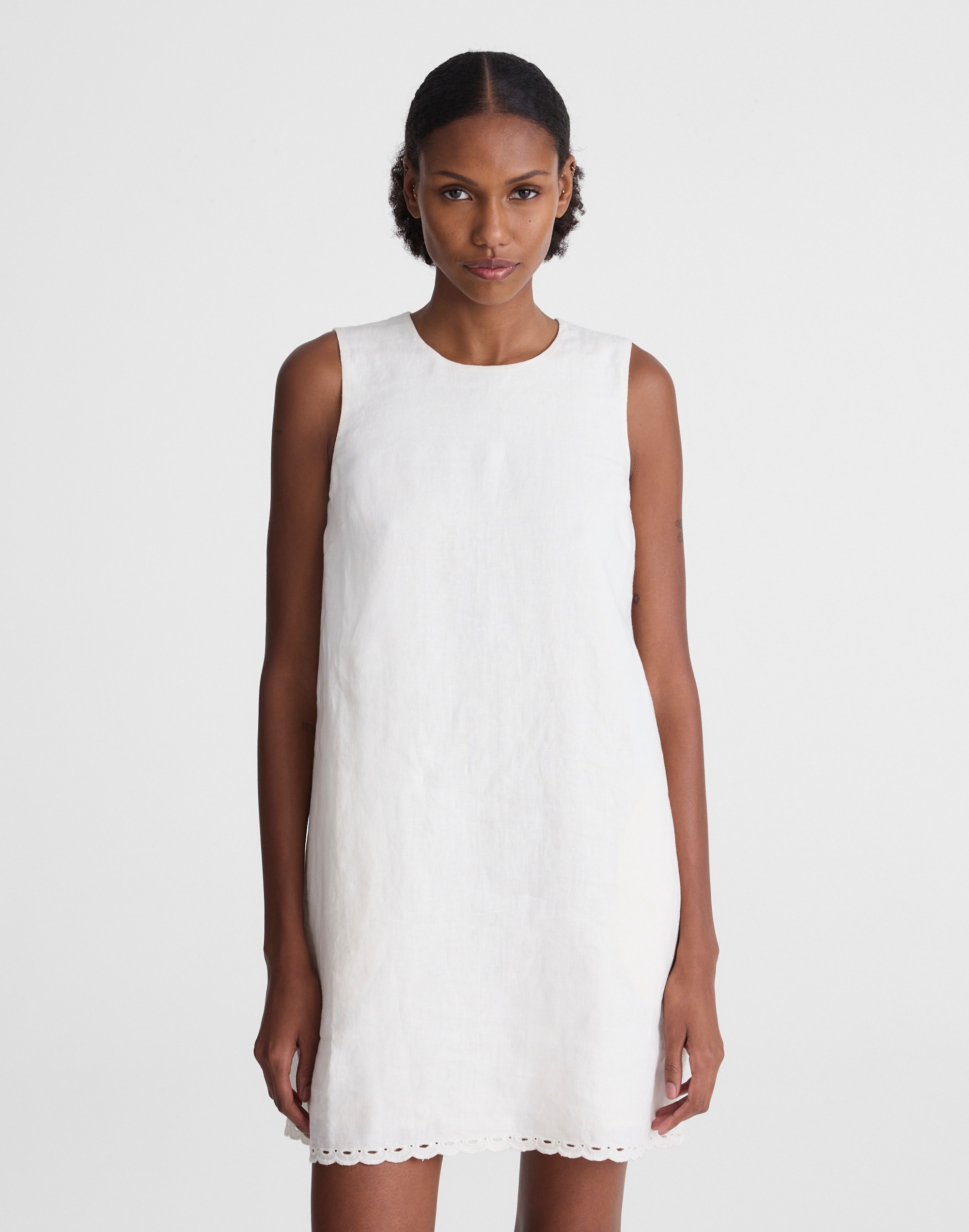 Mini Shift Dress in 100% Linen