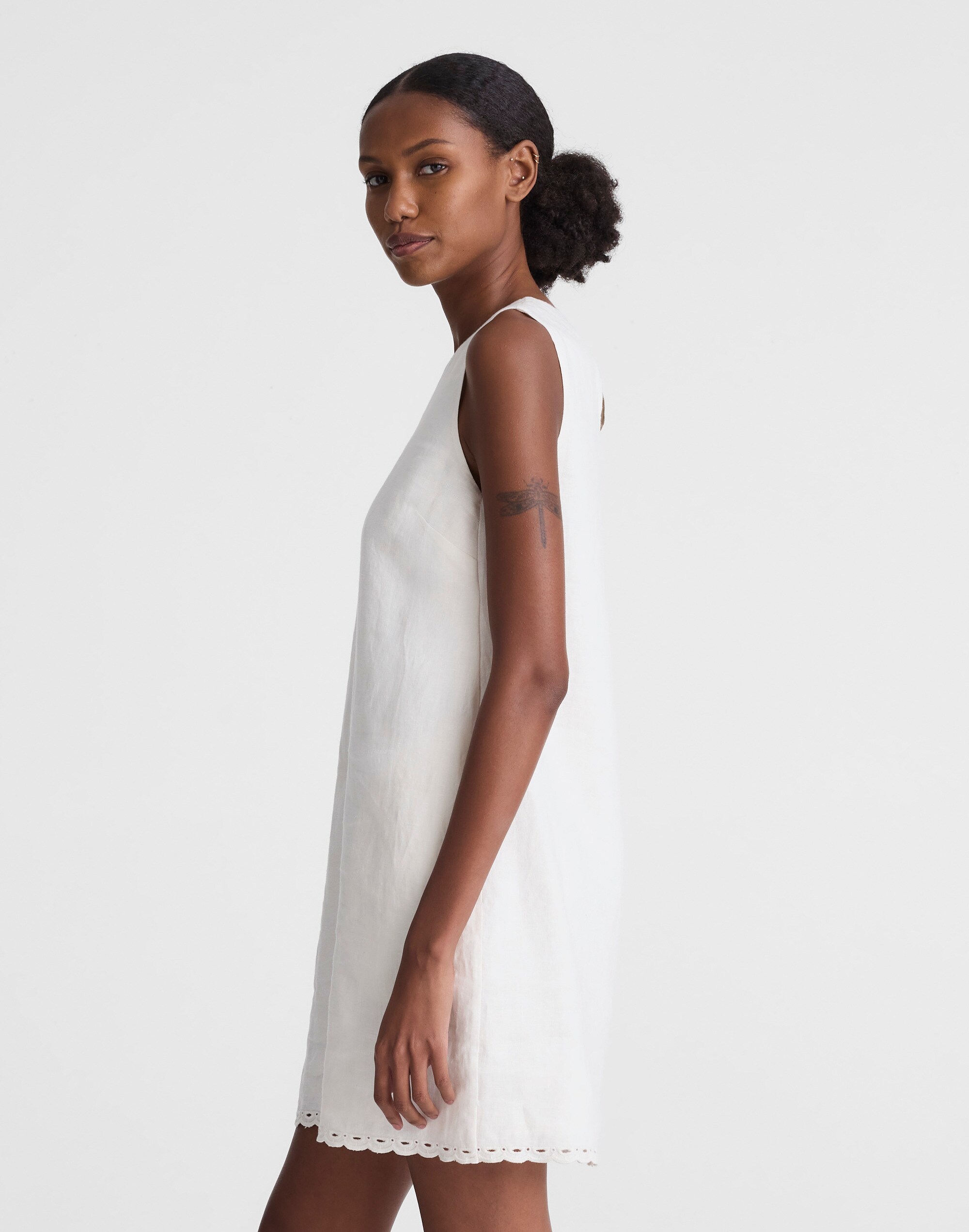 Mini Shift Dress in 100% Linen