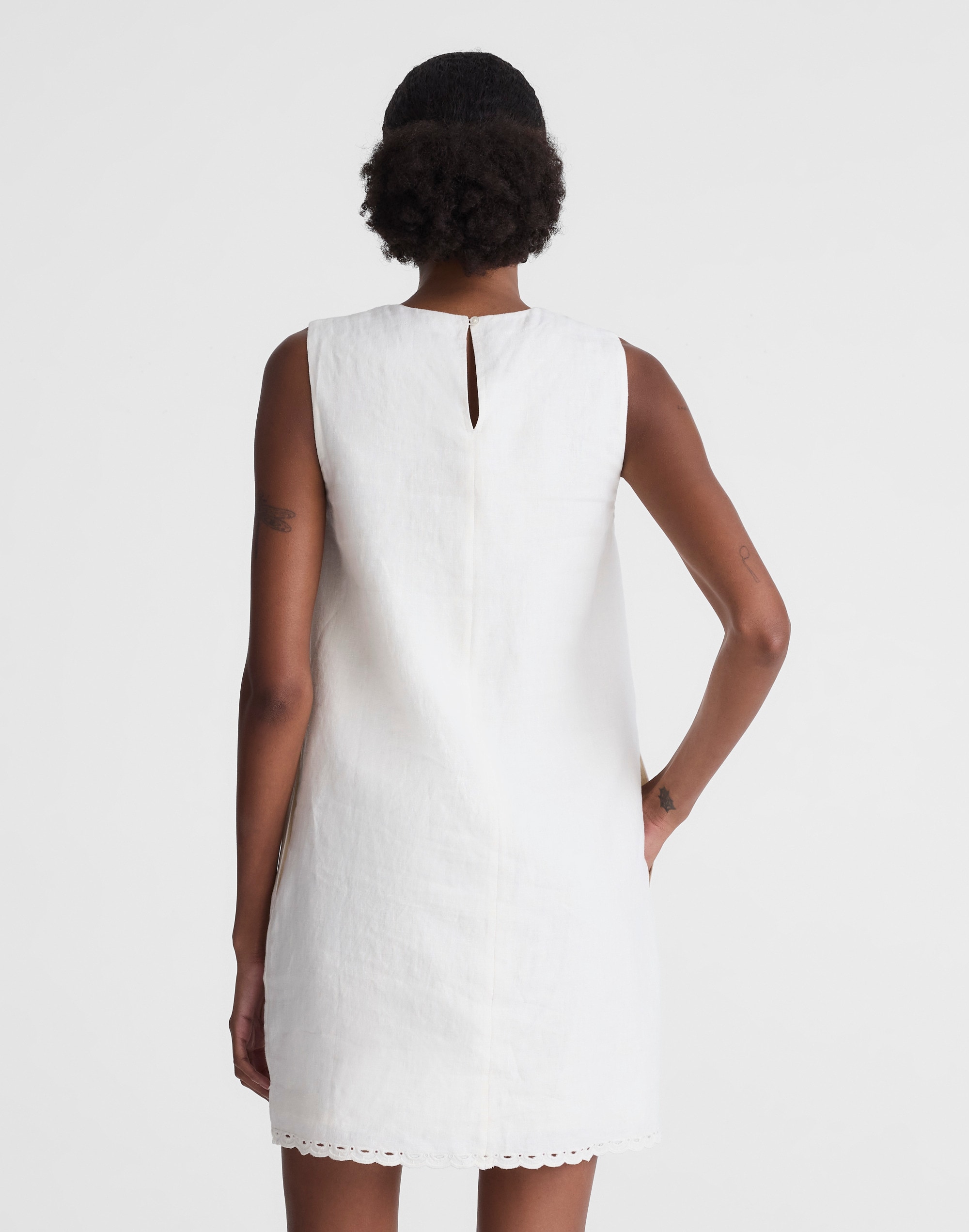 Mini Shift Dress in 100% Linen