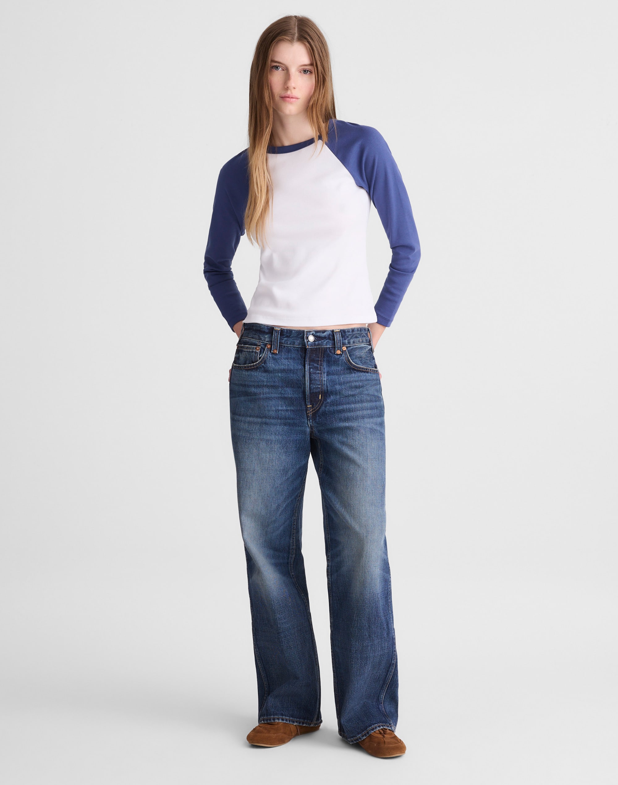 The '90s Long-Sleeve Tee in Compact Cotton