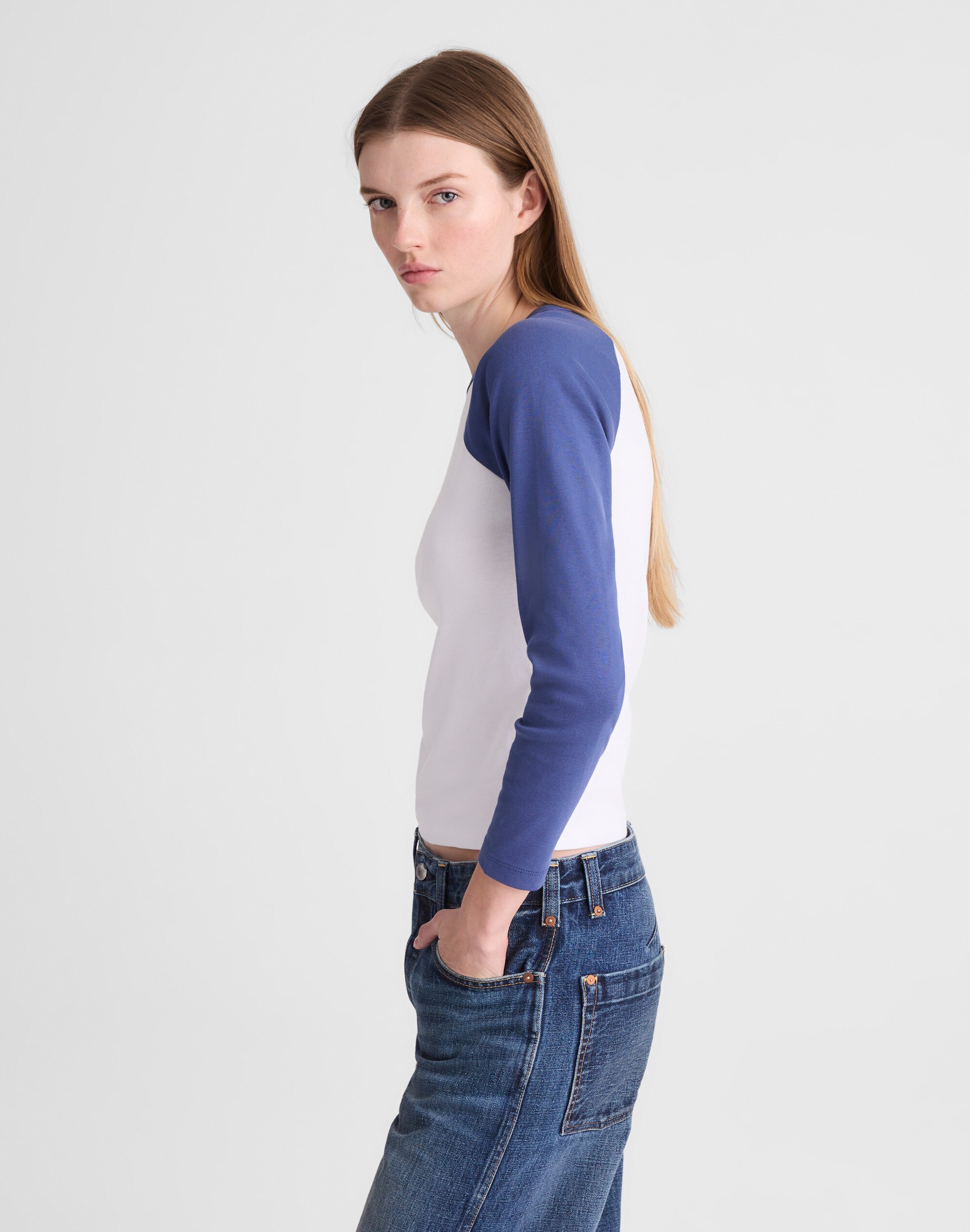 The '90s Long-Sleeve Tee in Compact Cotton