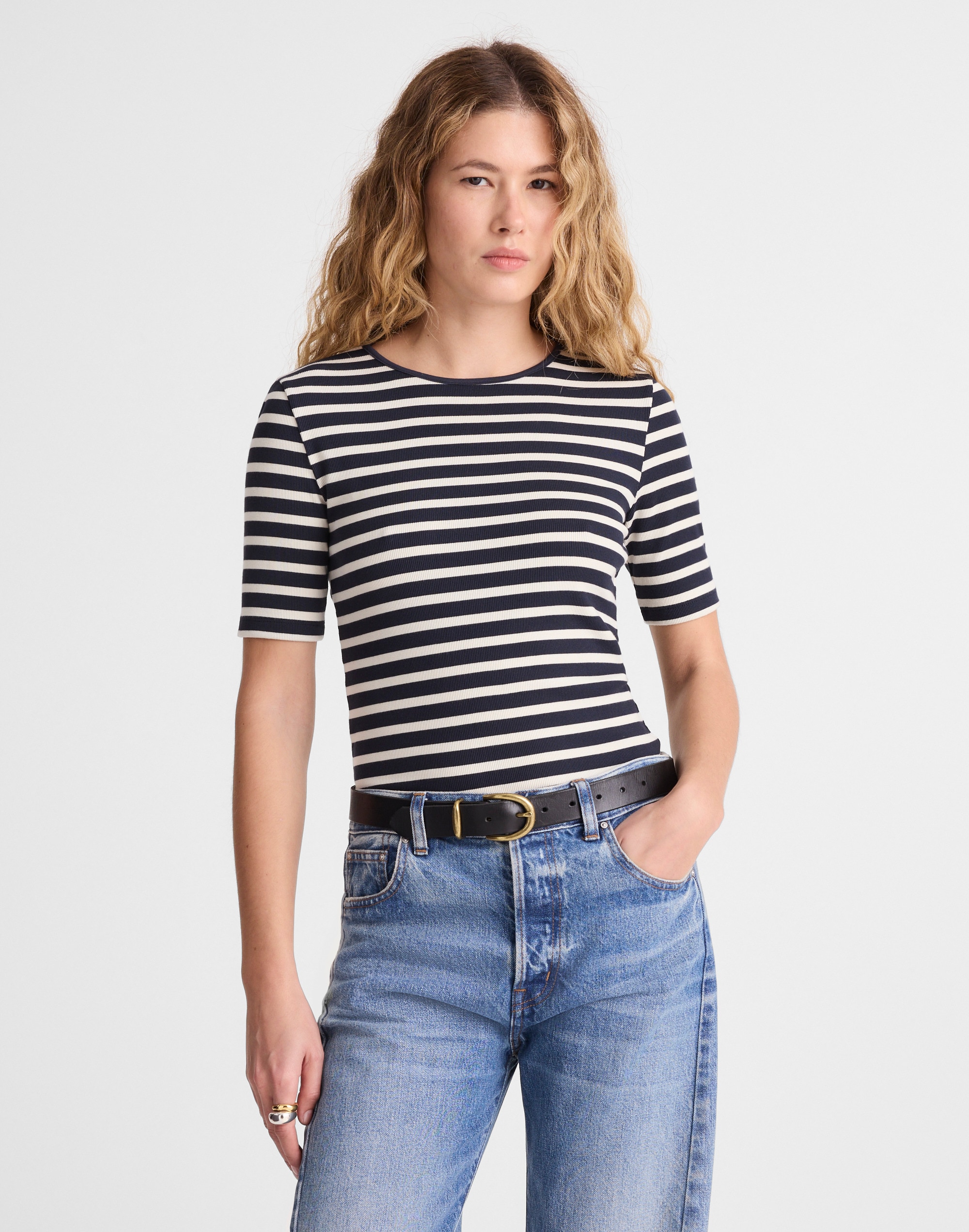 Madewell The 9-9 Short-sleeve Tee In Multi