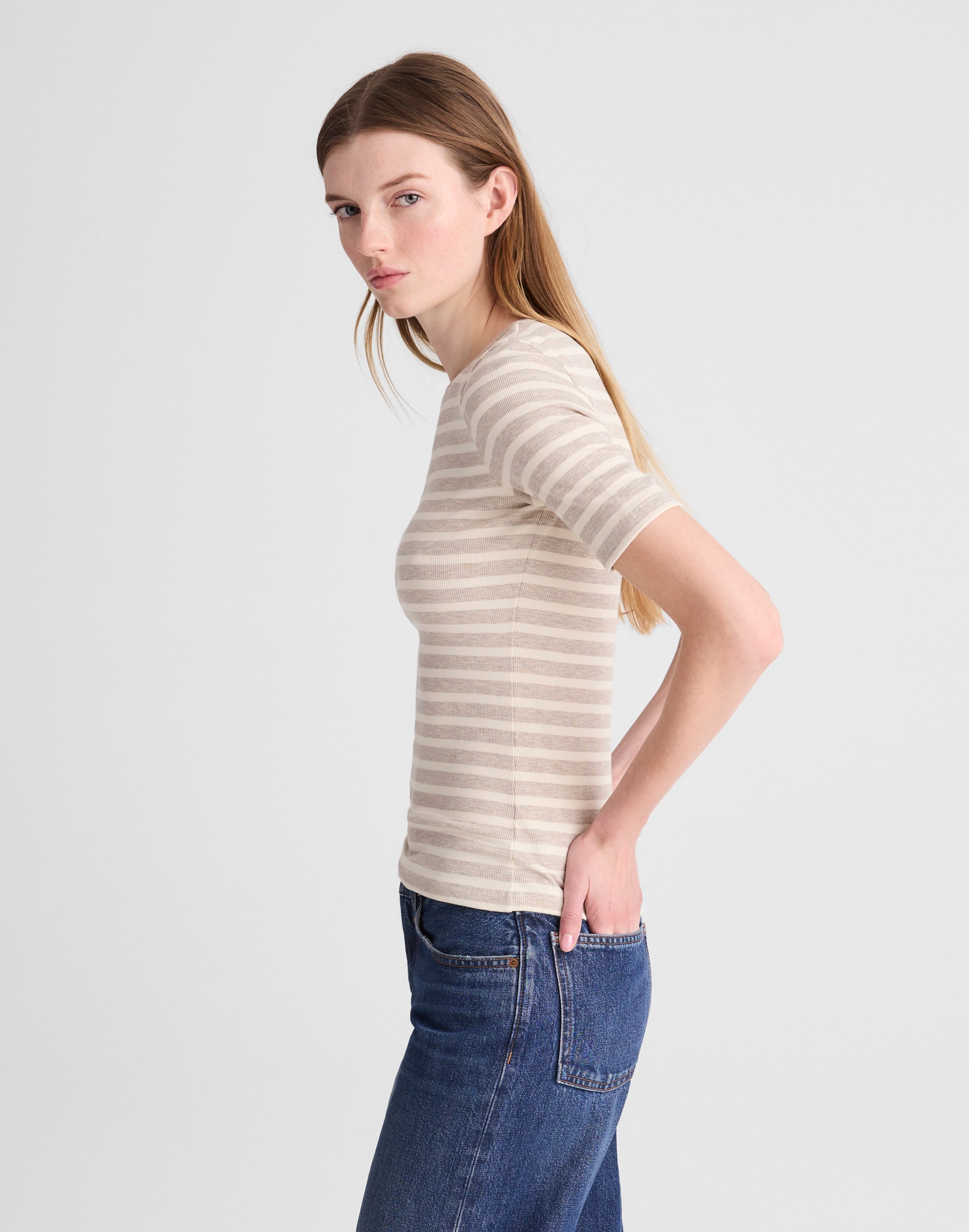 The 9-9 Tee in LuxeRib