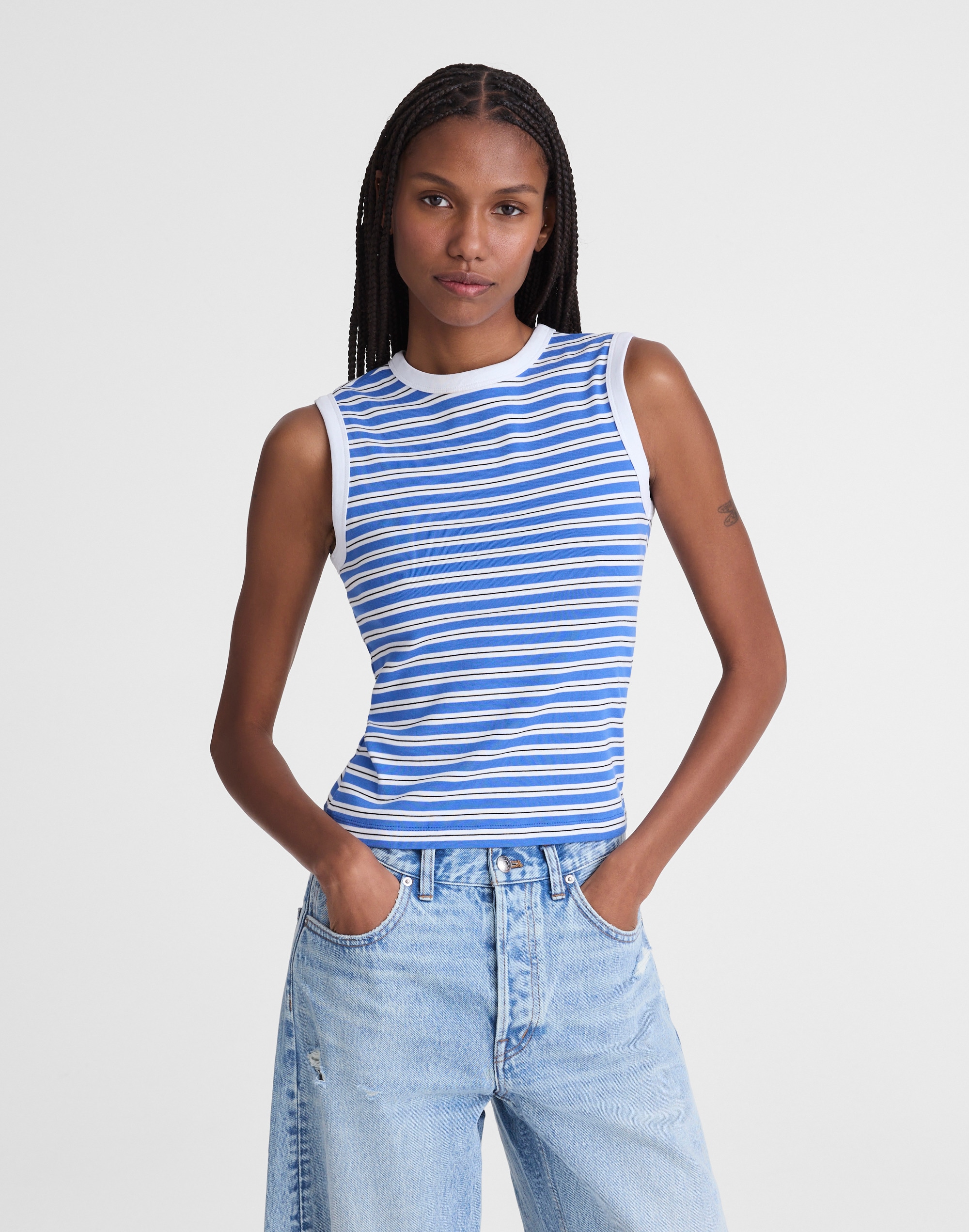the '90s shell tank in compact cotton