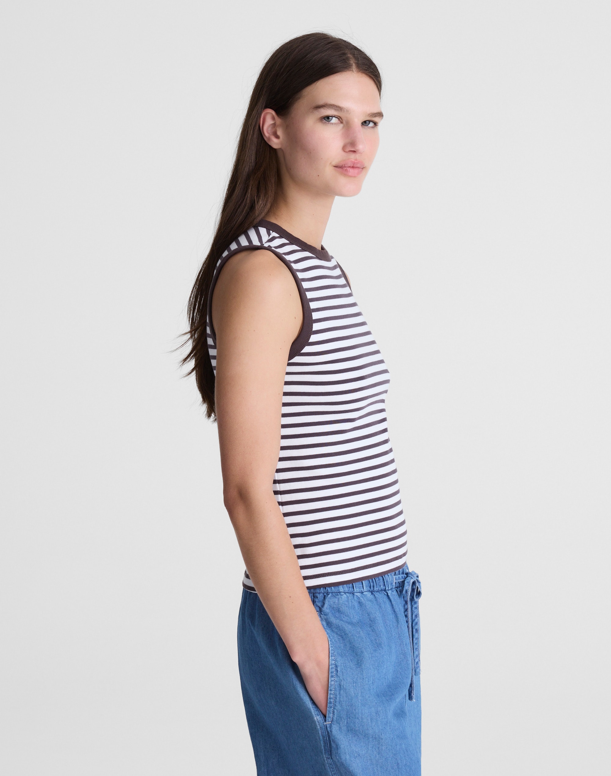 The '90s Shell Tank in Compact Cotton