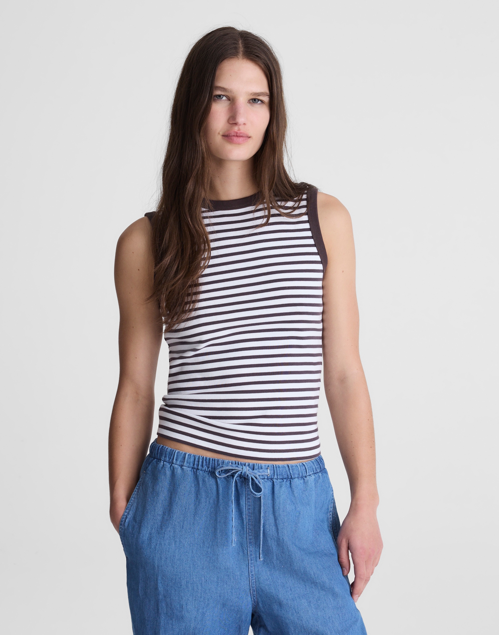 the '90s shell tank in compact cotton