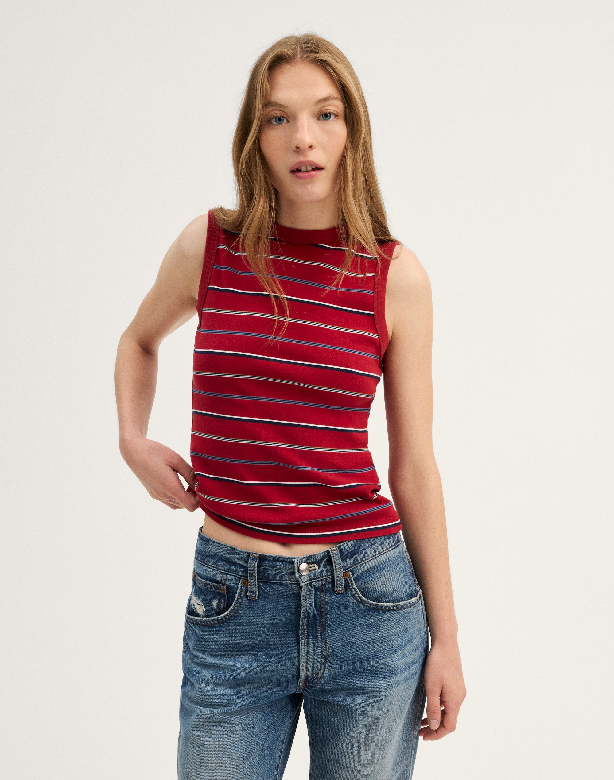 the '90s shell tank in compact cotton