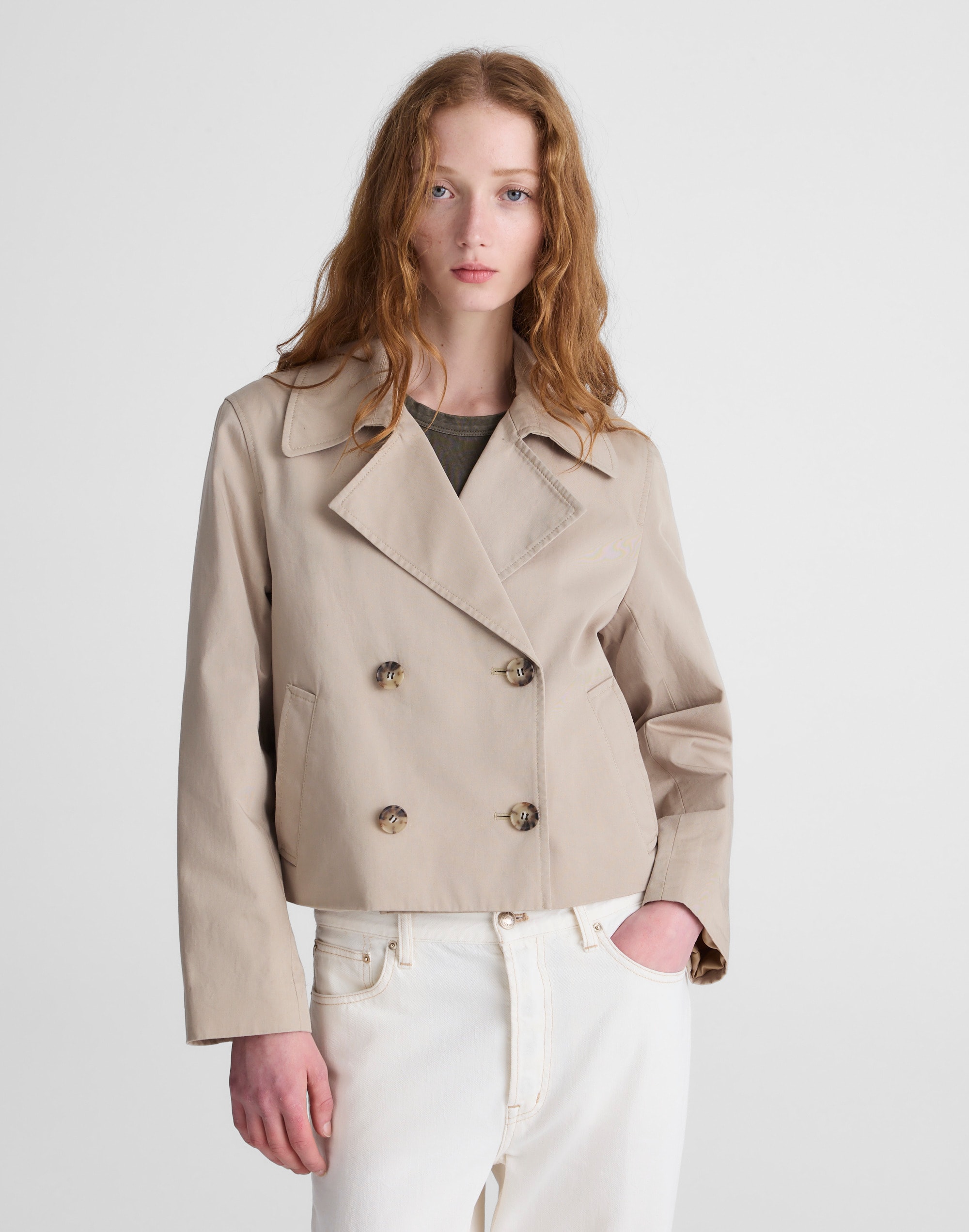 Cropped Trench Coat