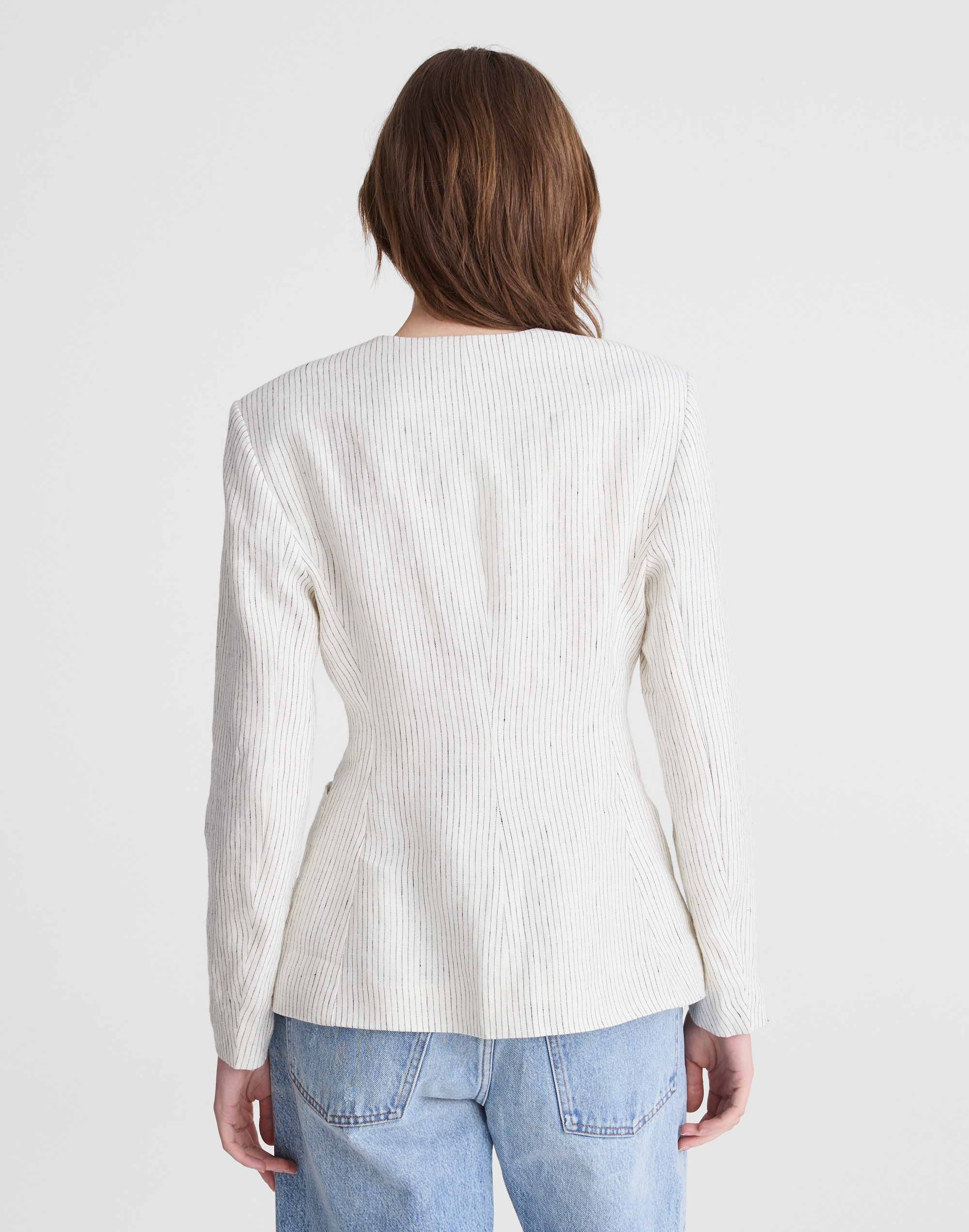 The Nolita Cutaway Blazer in 100% Linen