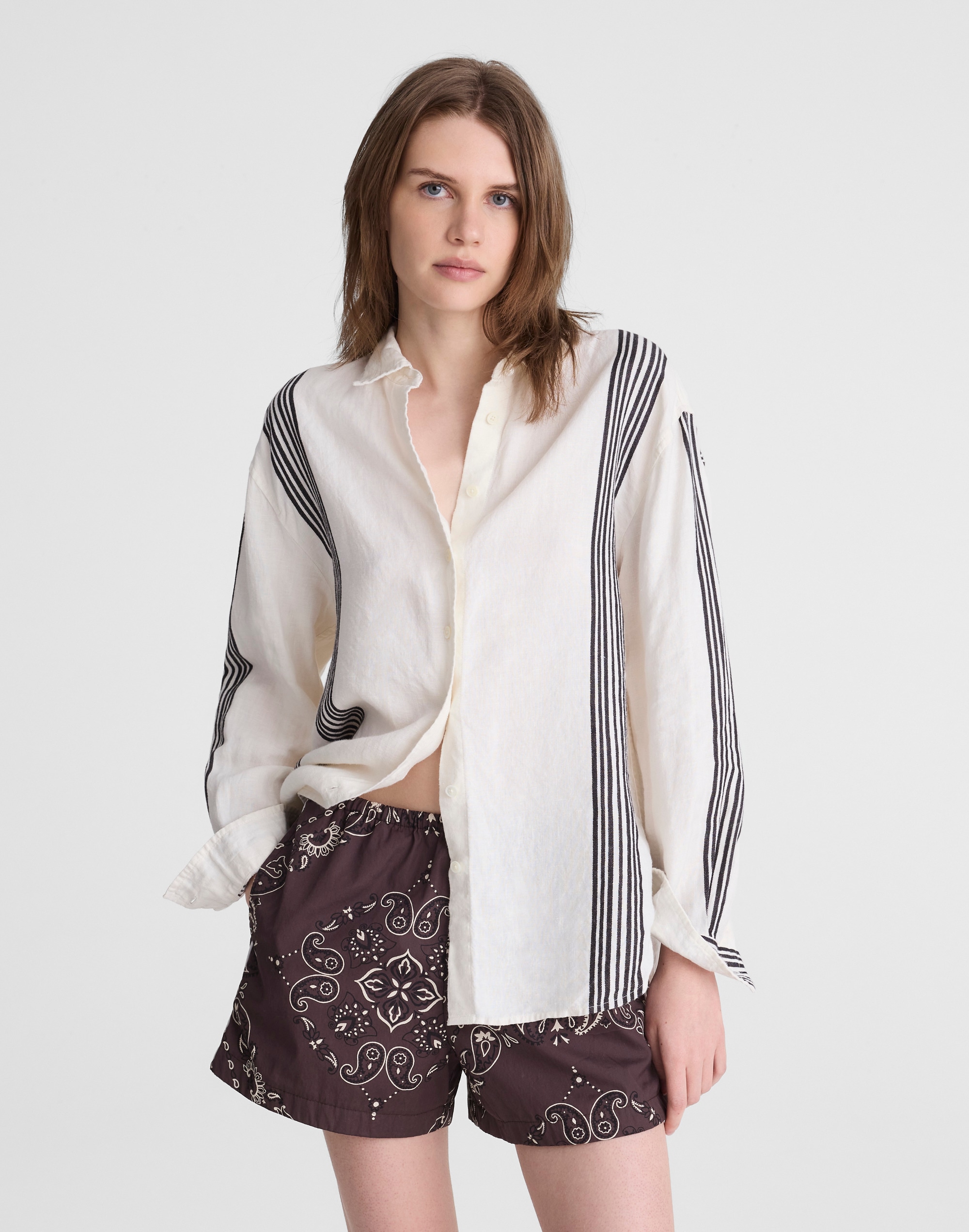 the easy shirt in linen blend