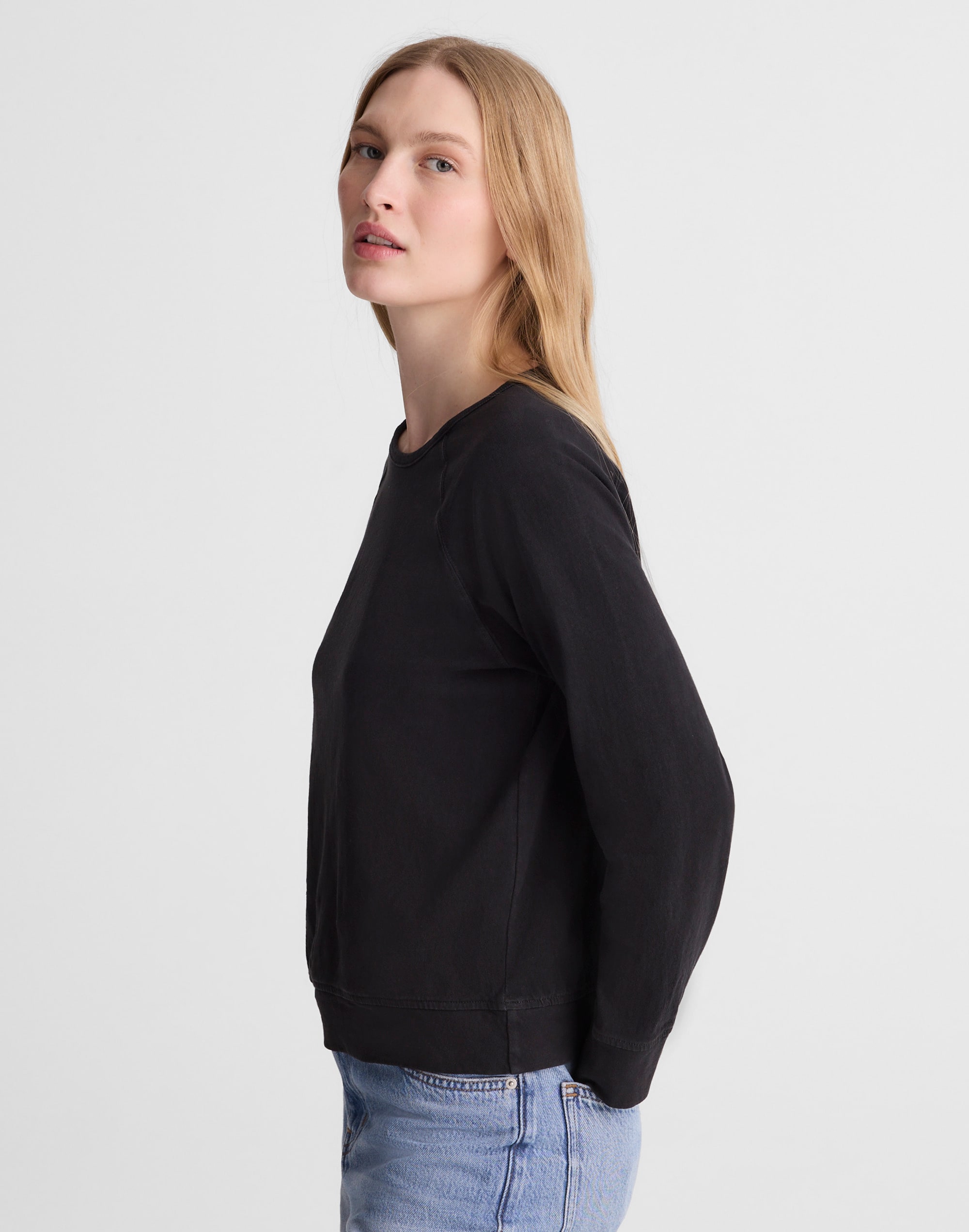 The Relaxed Raglan Tee in Vintage Jersey