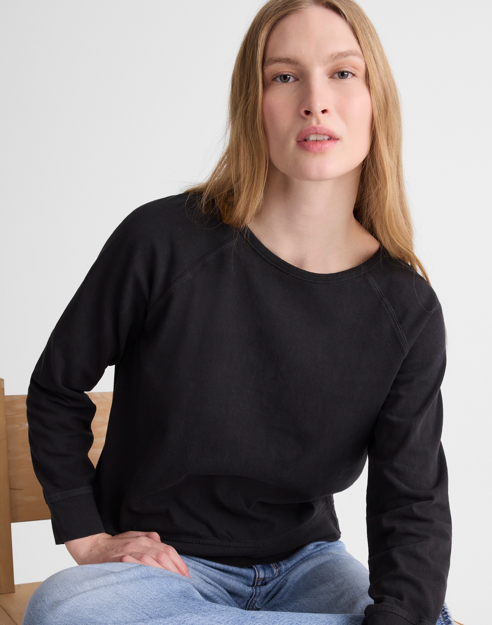 The Relaxed Raglan Tee in Vintage Jersey