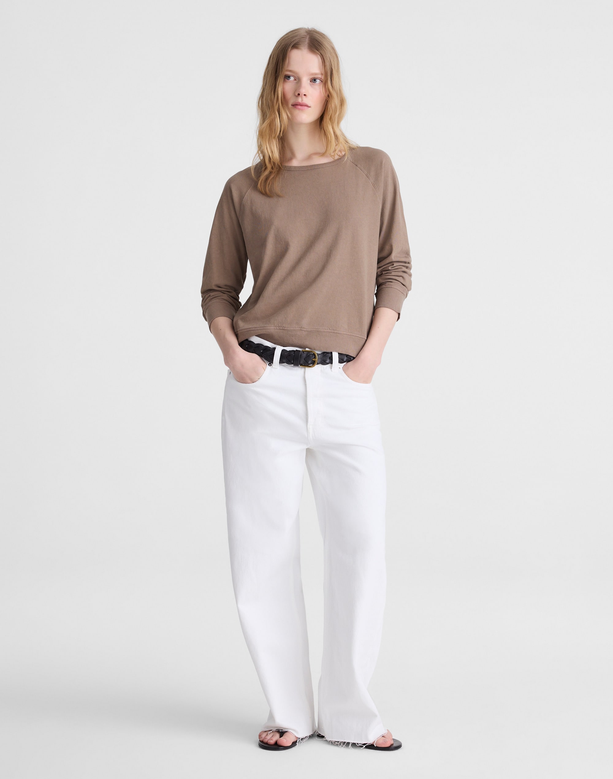 The Relaxed Raglan Tee in Vintage Jersey