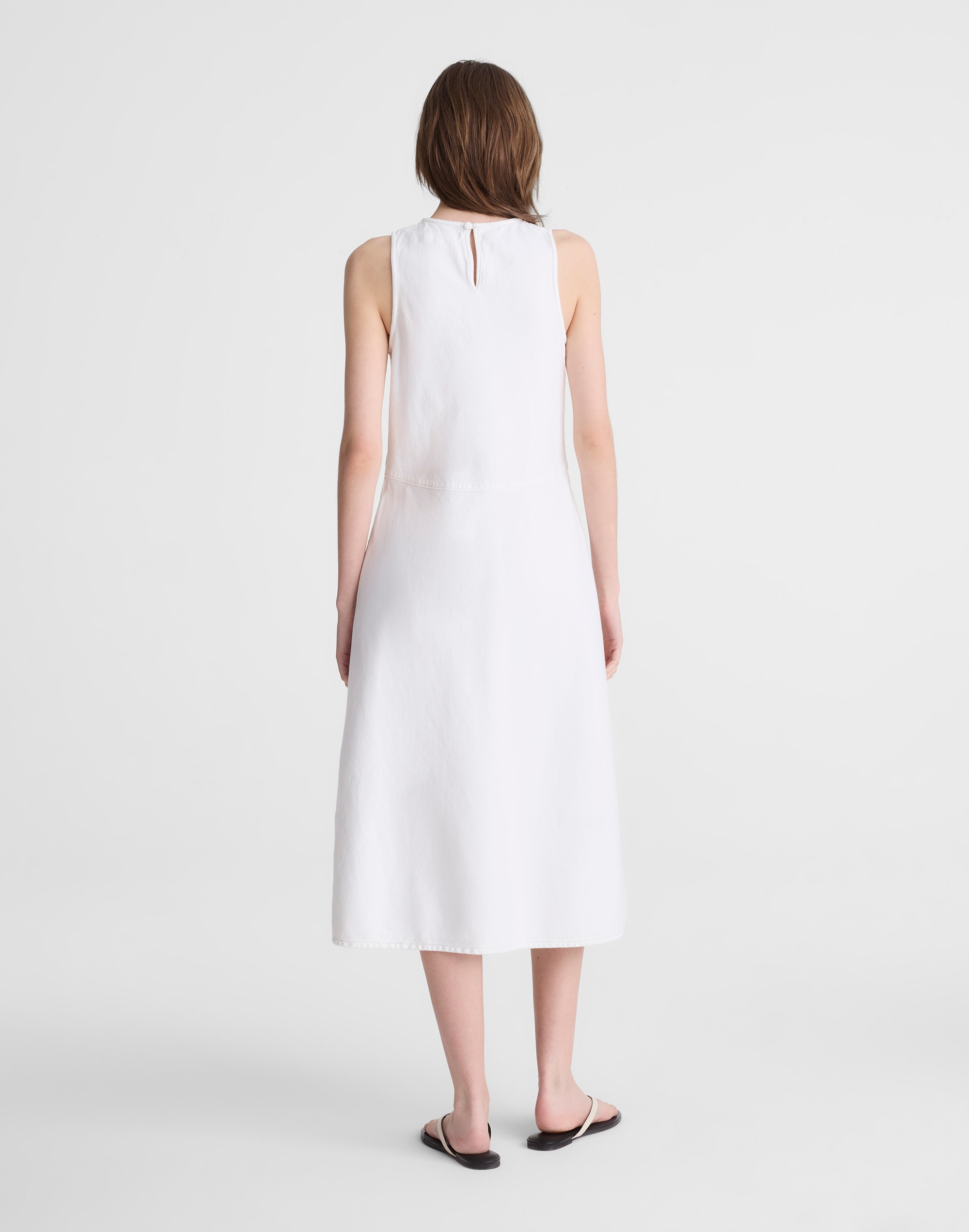 Denim Seamed Maxi Dress