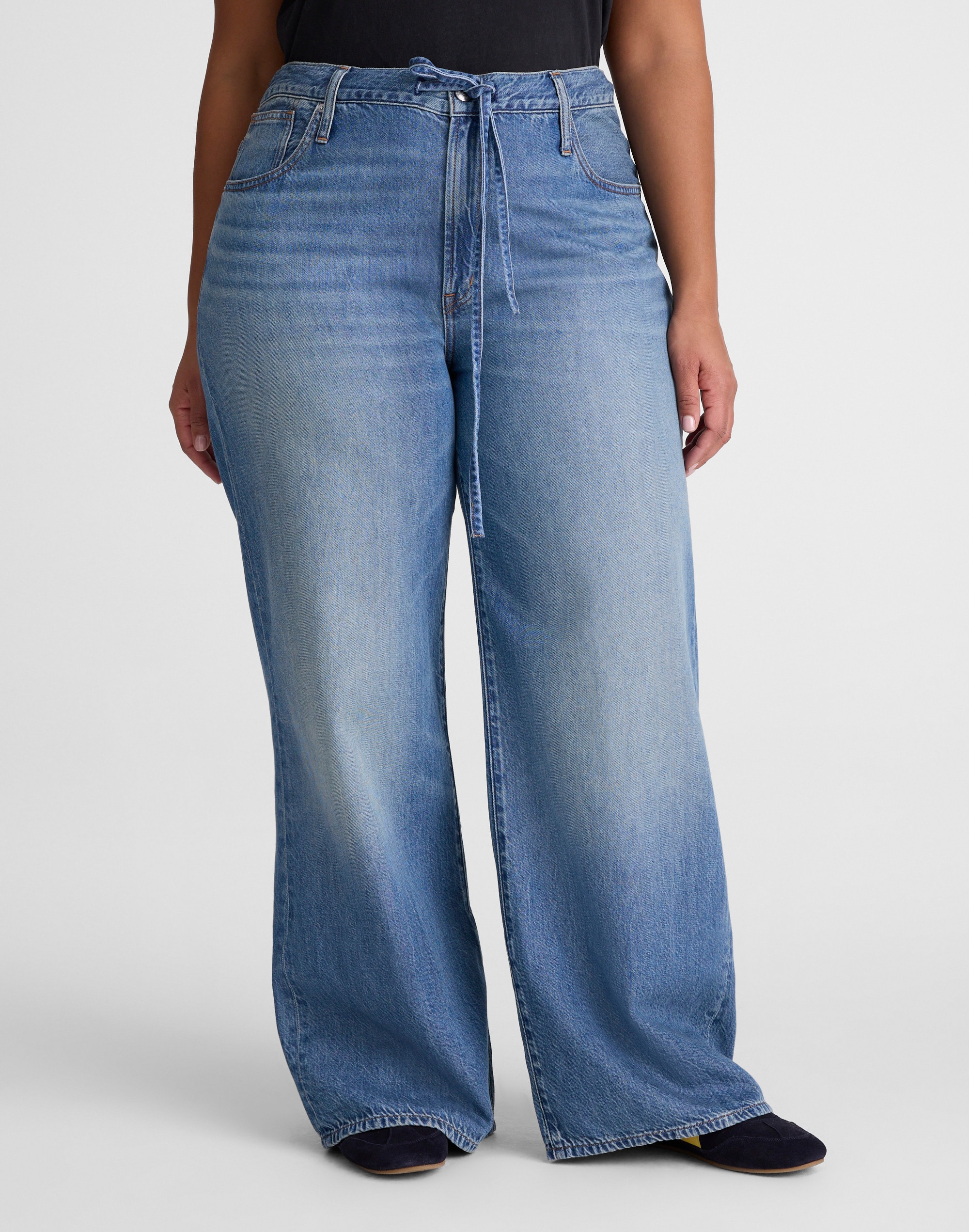 The Plus Ultimate Wide-Leg Jean in Airy Denim