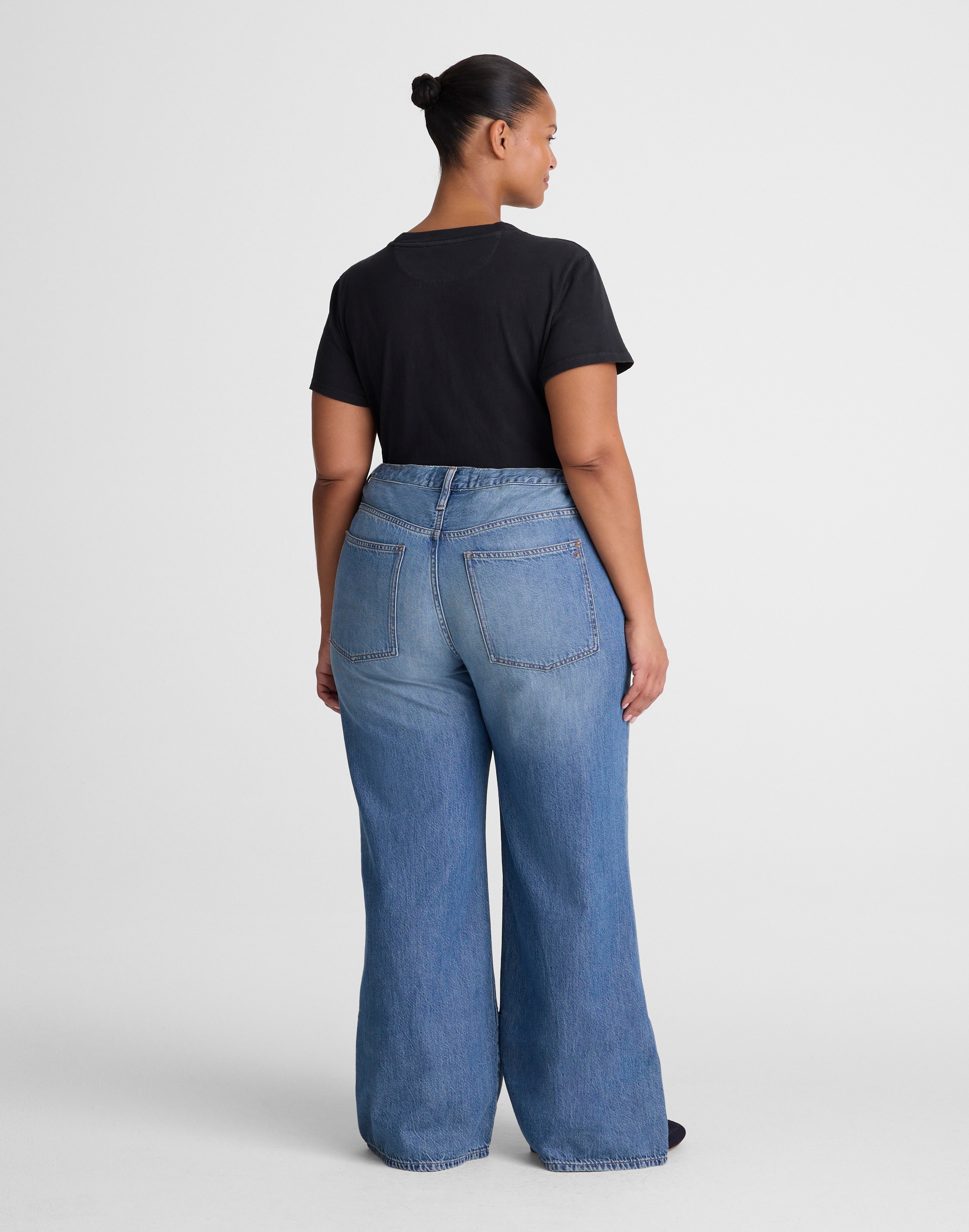 The Plus Ultimate Wide-Leg Jean in Airy Denim