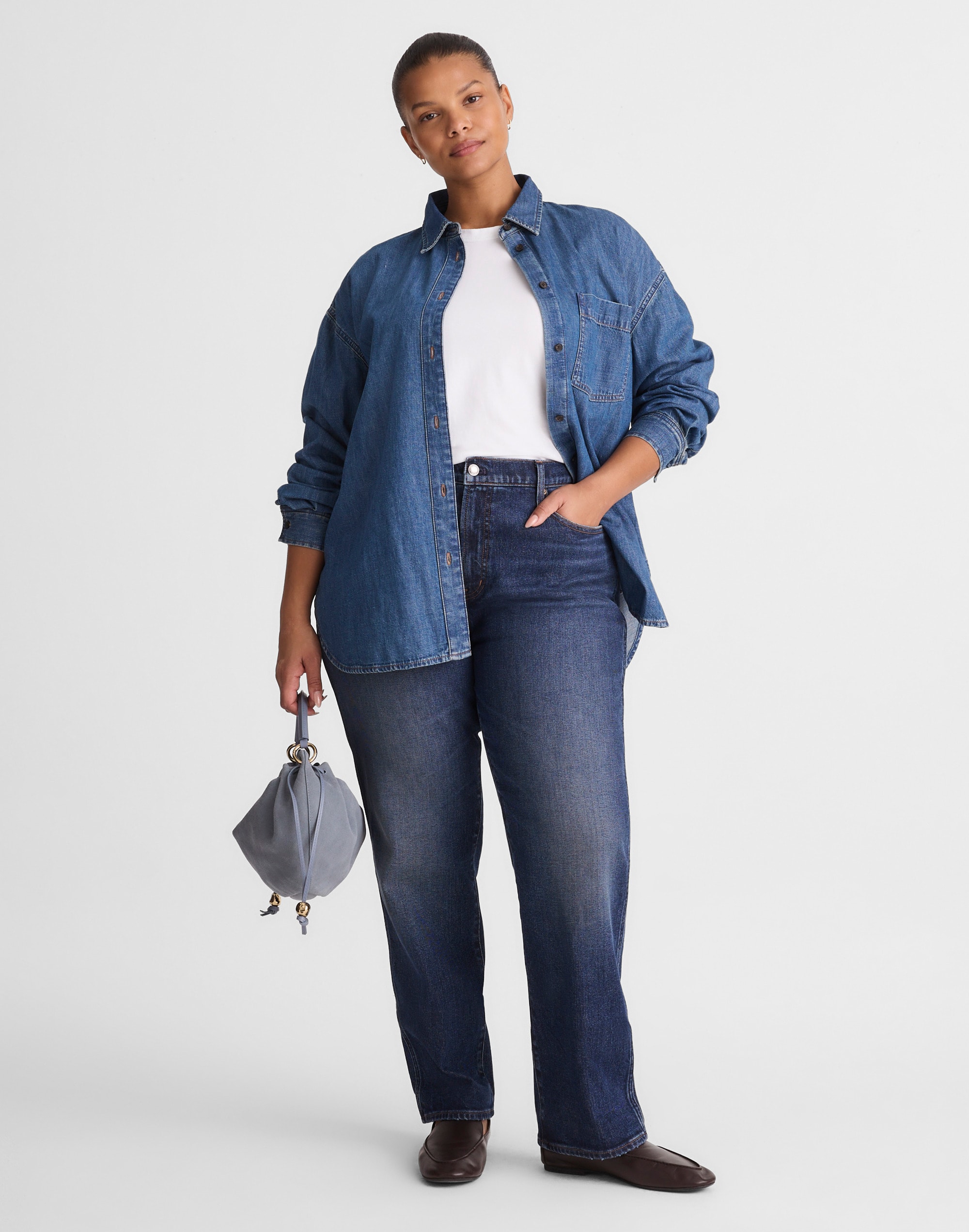 the plus longline straight jean
