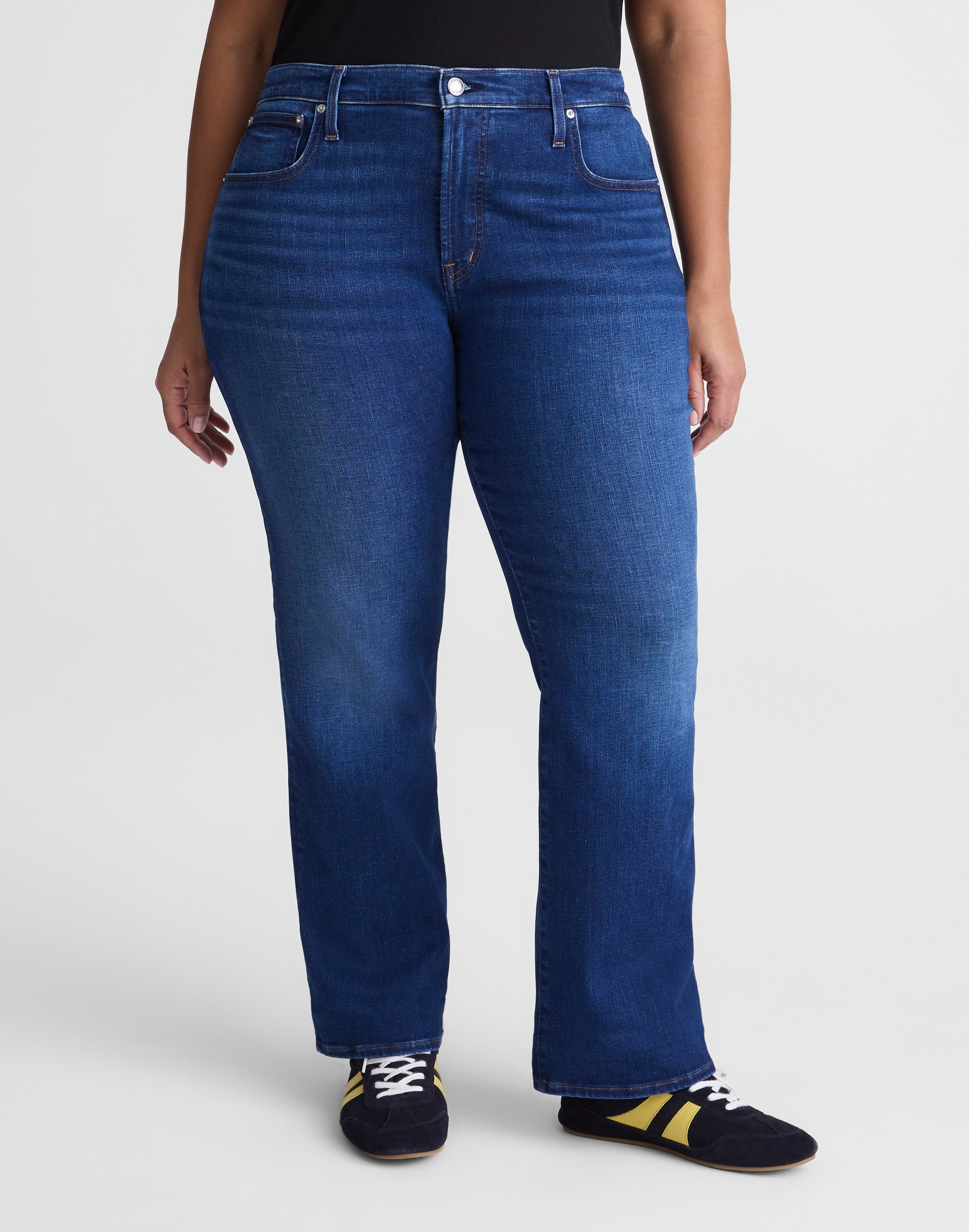 The Plus Flare Crop Jean in Super Stretch Denim