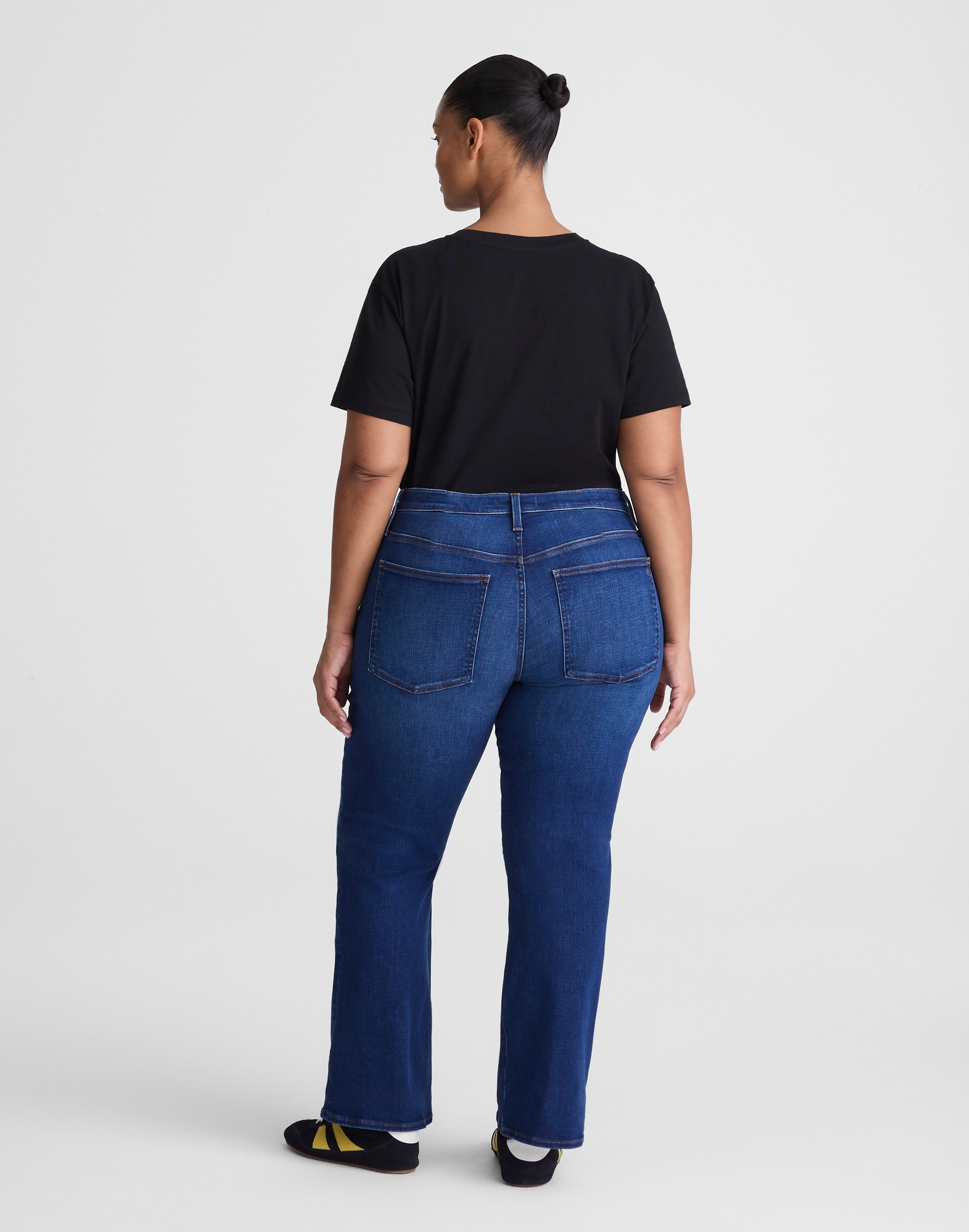 The Plus Flare Crop Jean in Super Stretch Denim