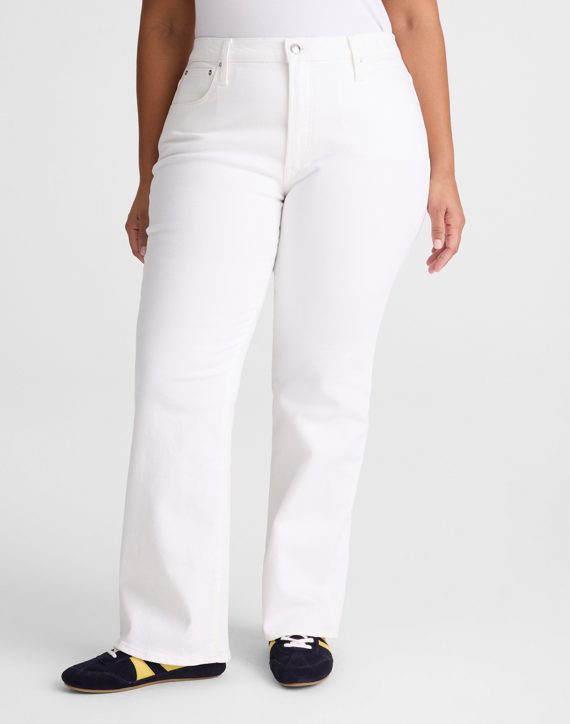 The Plus Curvy Flare Crop Jean in Super Stretch Denim