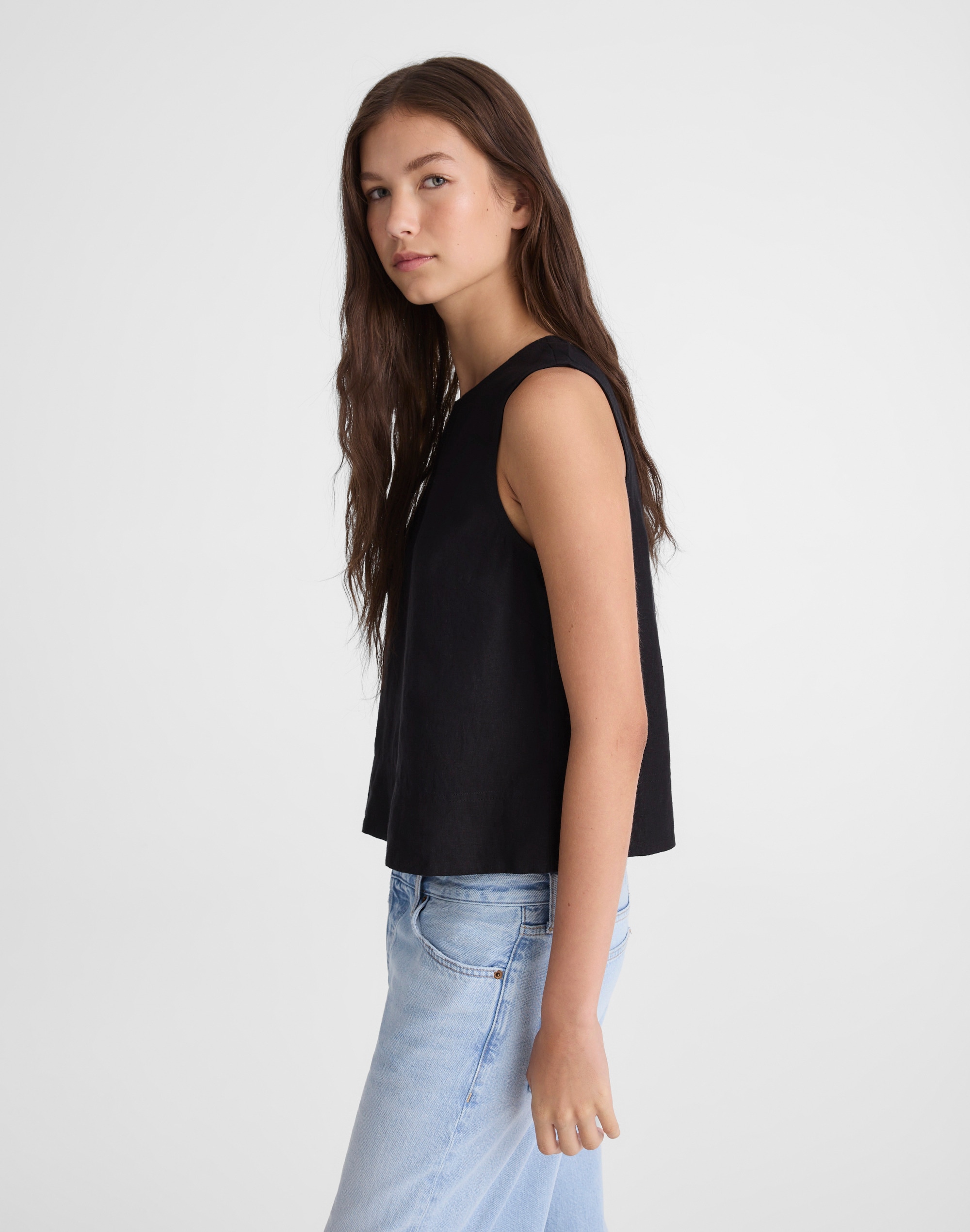 Shell Top in 100% Linen