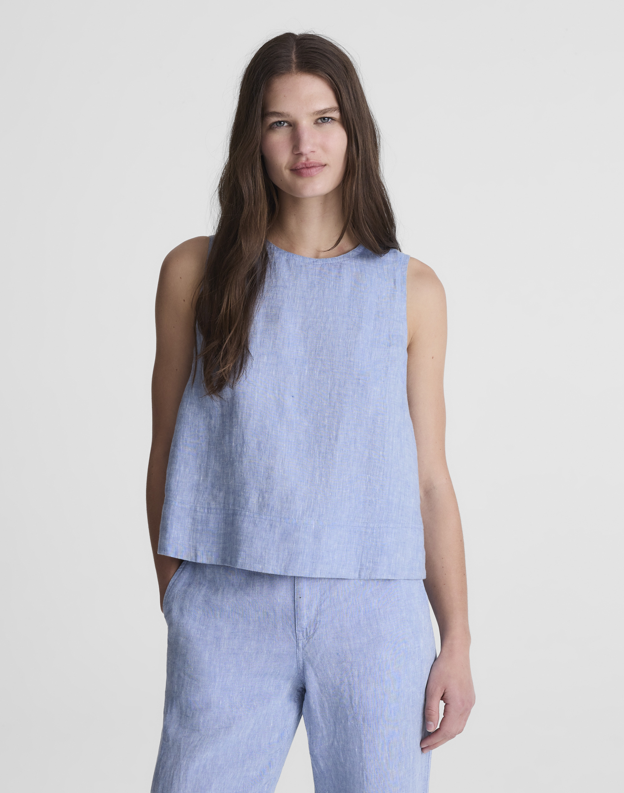 Shell Top in 100% Linen